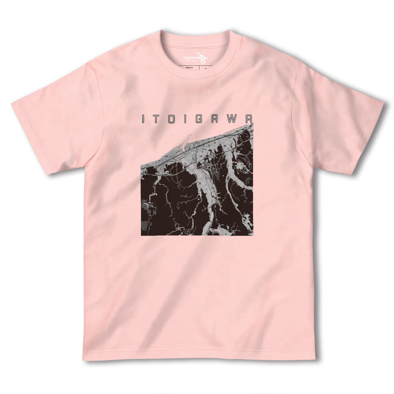 【糸魚川(新潟県)】地図柄ヘビーウェイトTシャツ