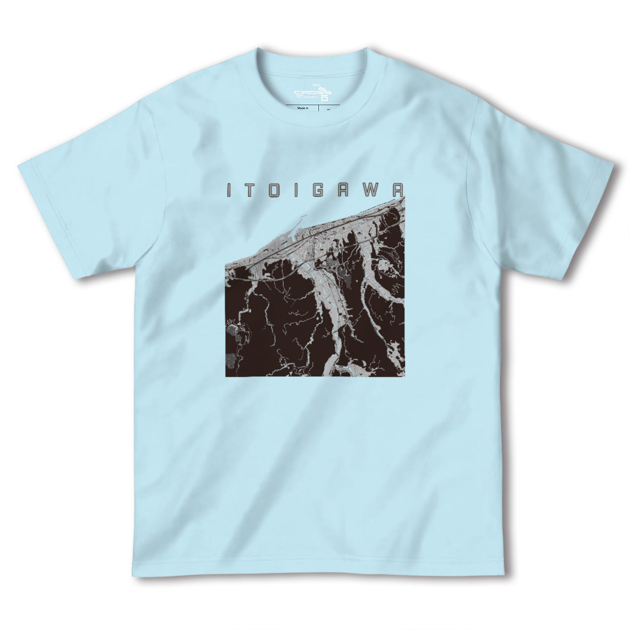 【糸魚川(新潟県)】地図柄ヘビーウェイトTシャツ