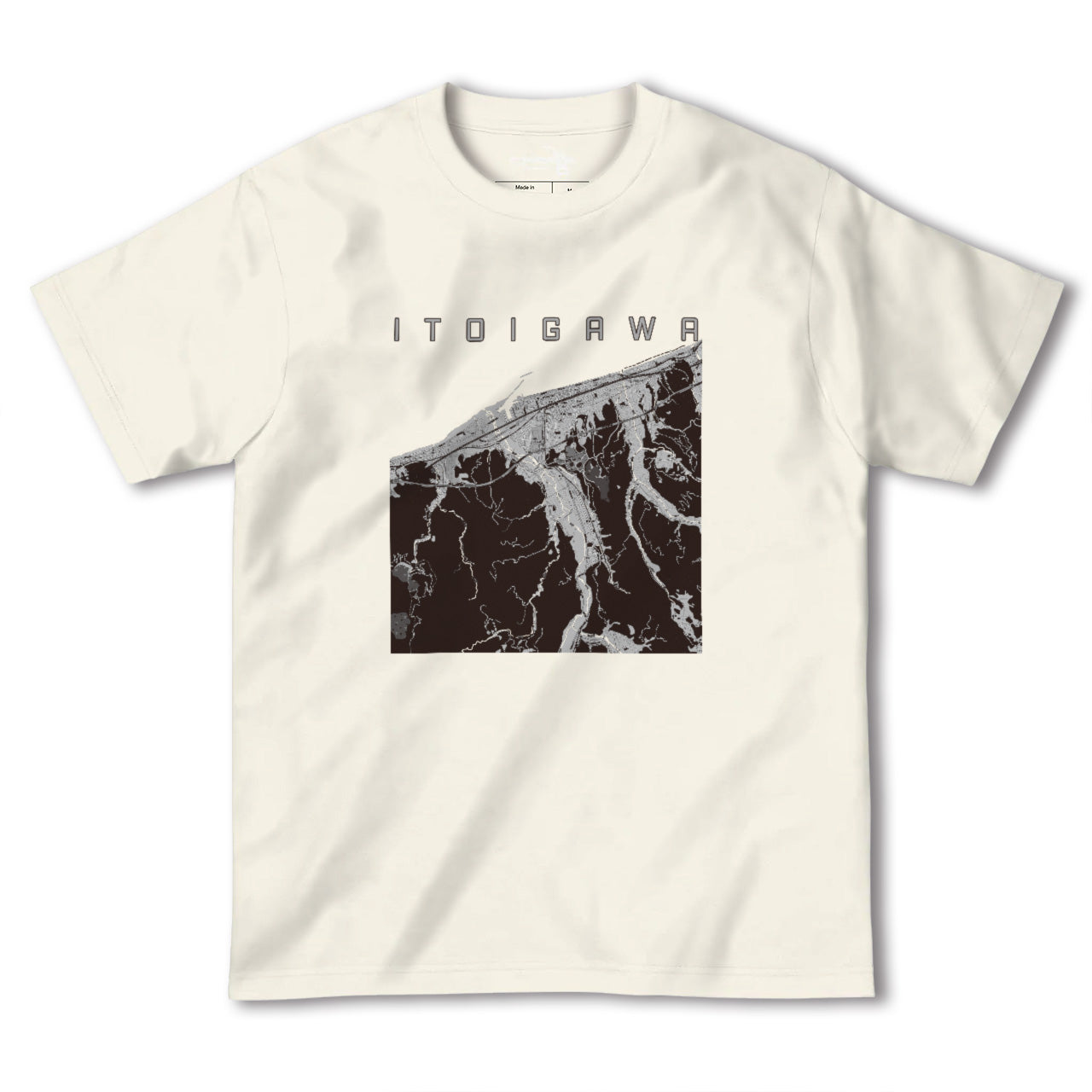 【糸魚川(新潟県)】地図柄ヘビーウェイトTシャツ