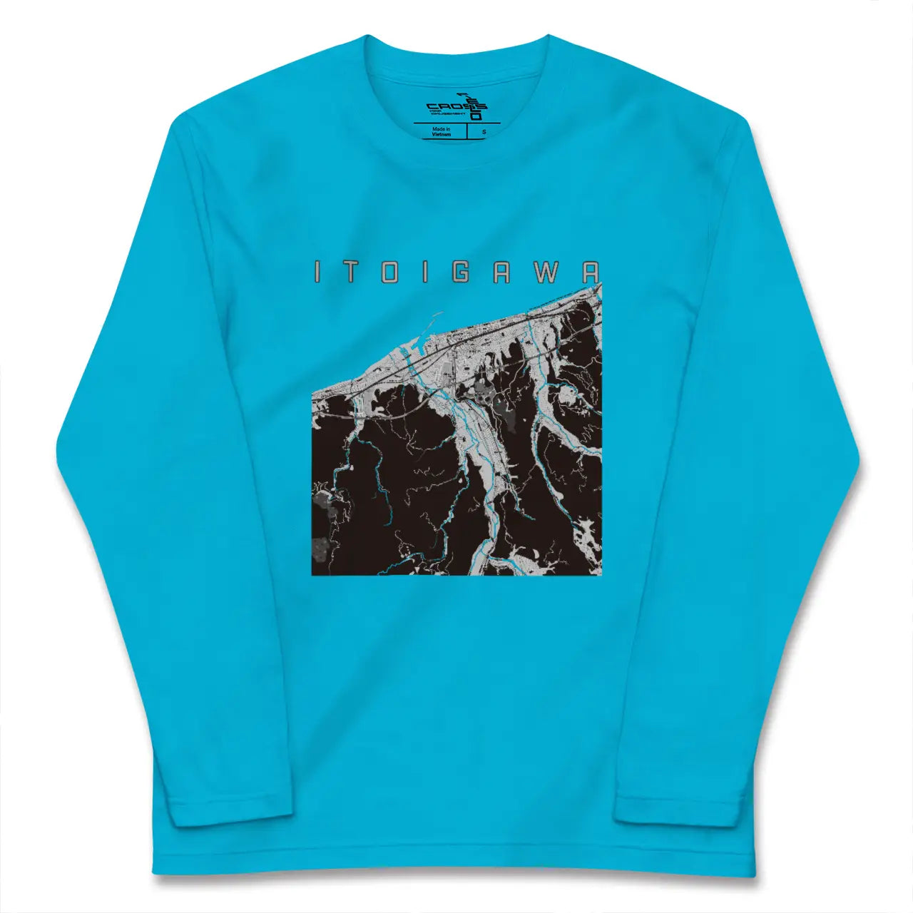 【糸魚川(新潟県)】地図柄ロングスリーブTシャツ