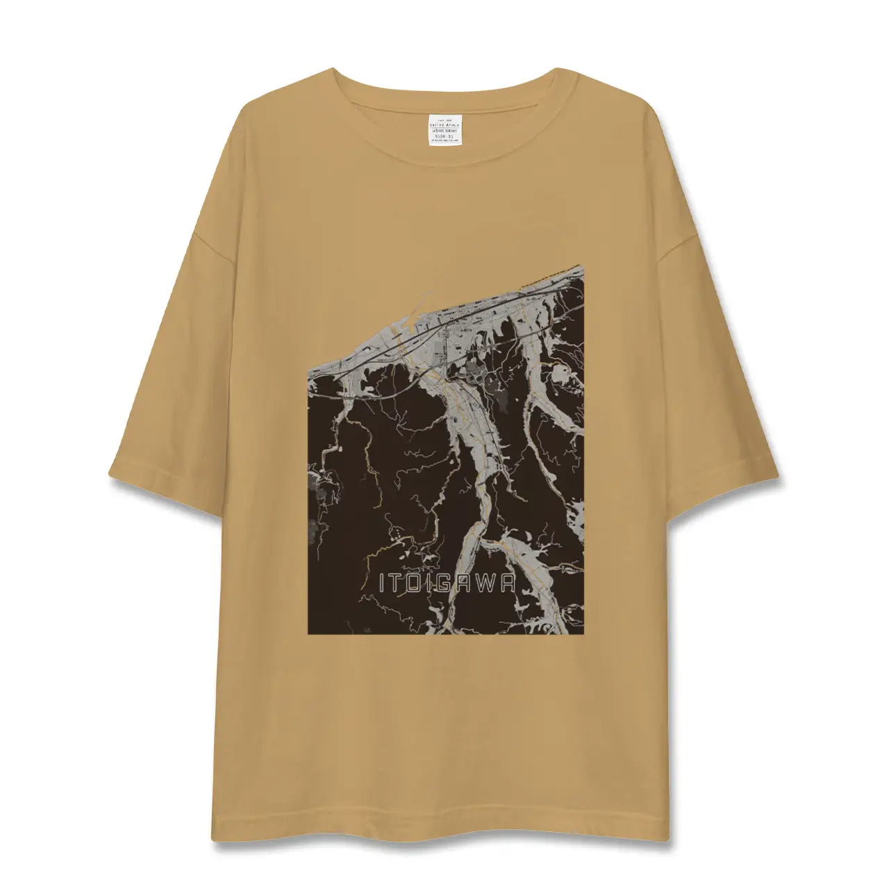 【糸魚川(新潟県)】地図柄ビッグシルエットTシャツ