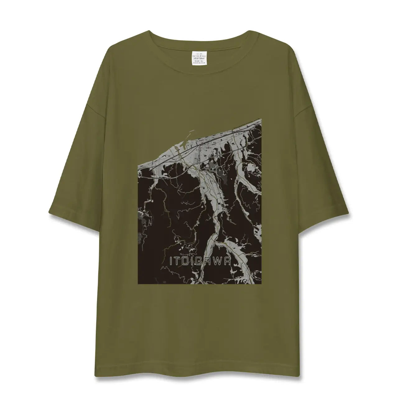 【糸魚川(新潟県)】地図柄ビッグシルエットTシャツ