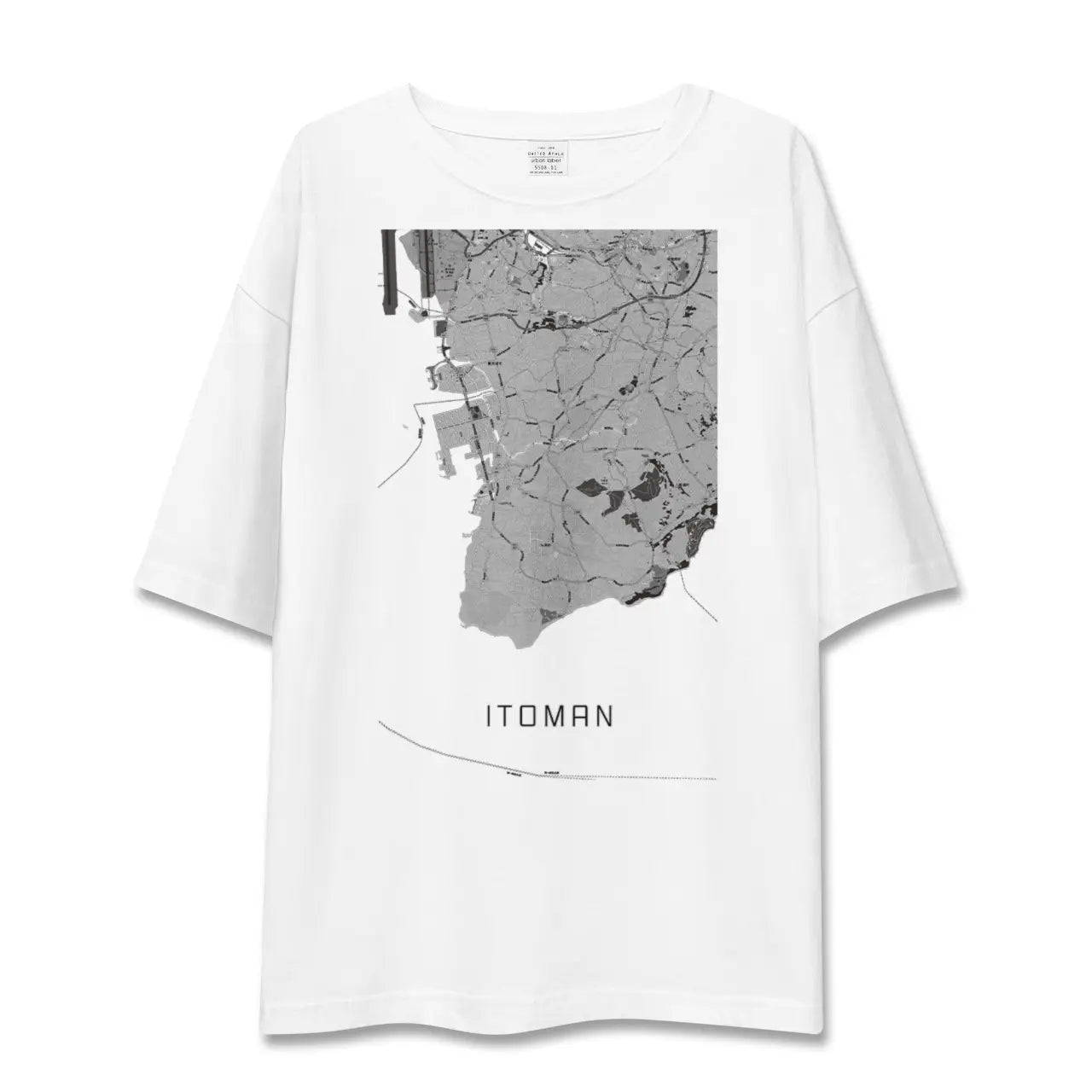 【糸満(沖縄県)】地図柄ビッグシルエットTシャツ