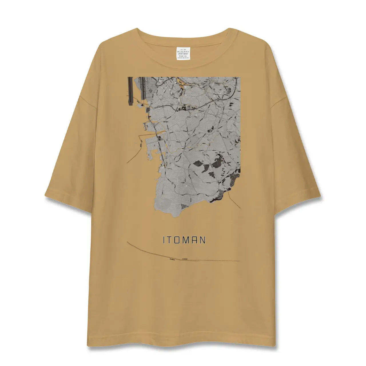 【糸満(沖縄県)】地図柄ビッグシルエットTシャツ