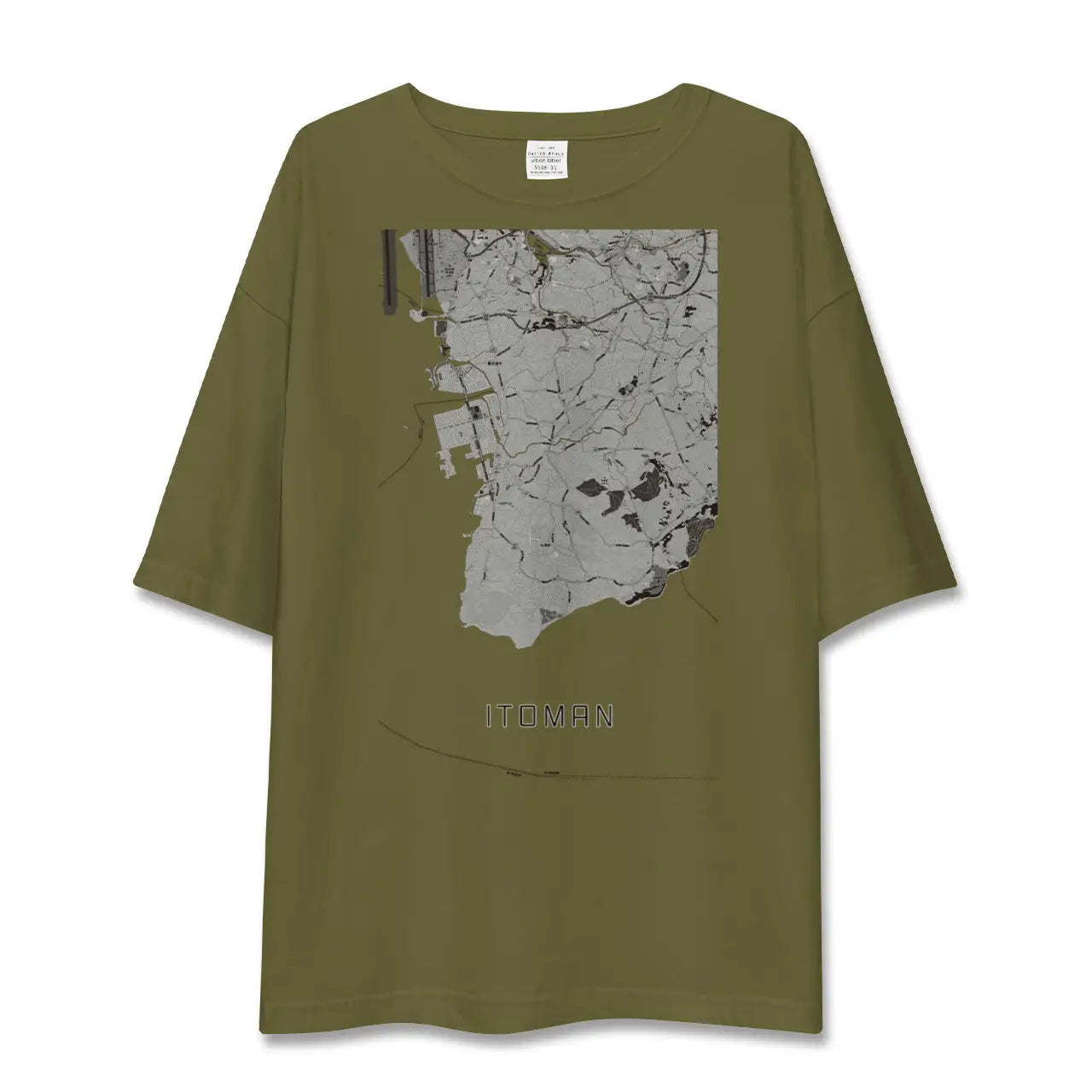 【糸満(沖縄県)】地図柄ビッグシルエットTシャツ