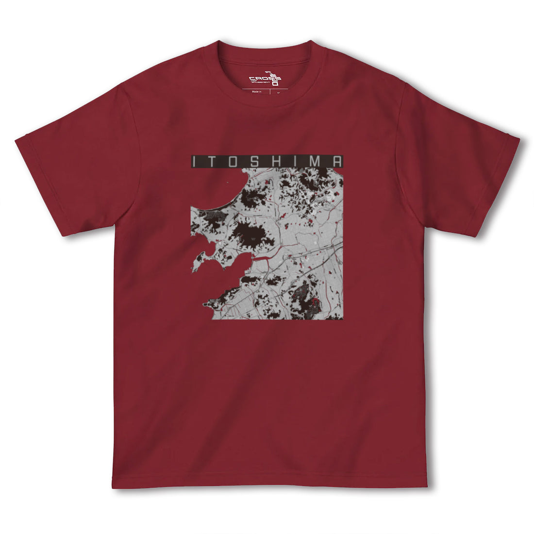 【糸島(福岡県)】地図柄ヘビーウェイトTシャツ