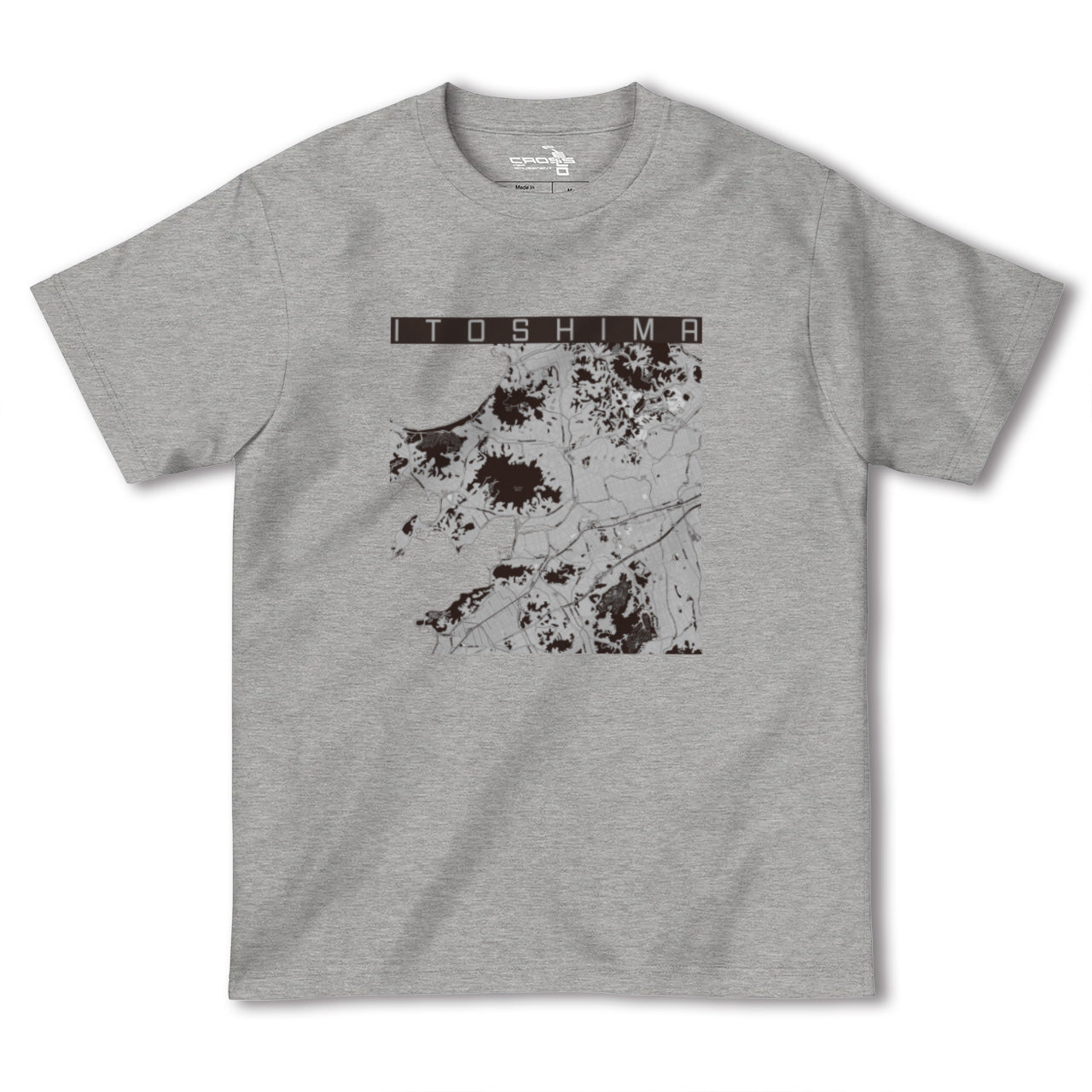 【糸島(福岡県)】地図柄ヘビーウェイトTシャツ