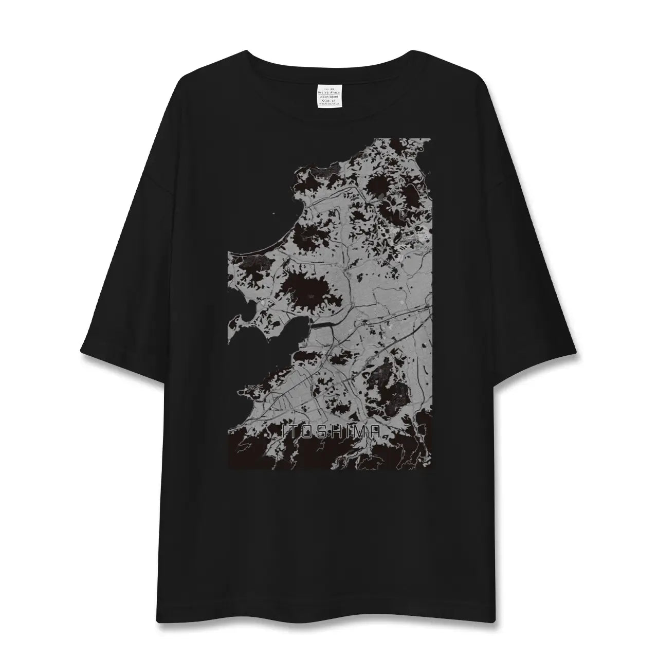 【糸島(福岡県)】地図柄ビッグシルエットTシャツ