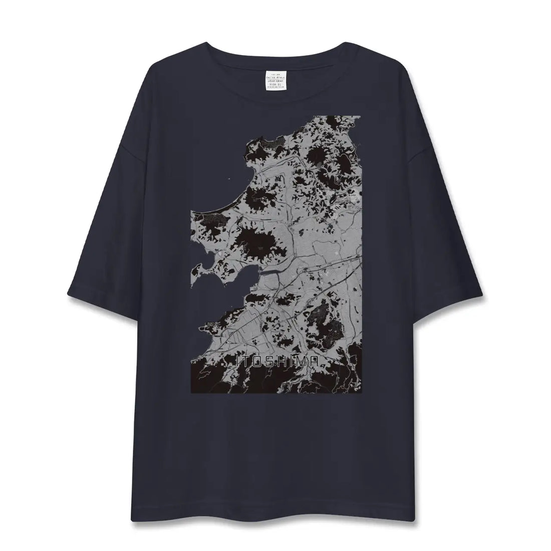 【糸島(福岡県)】地図柄ビッグシルエットTシャツ