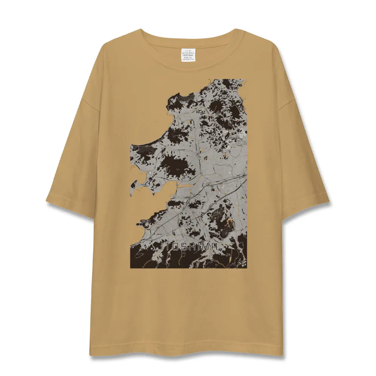 【糸島(福岡県)】地図柄ビッグシルエットTシャツ