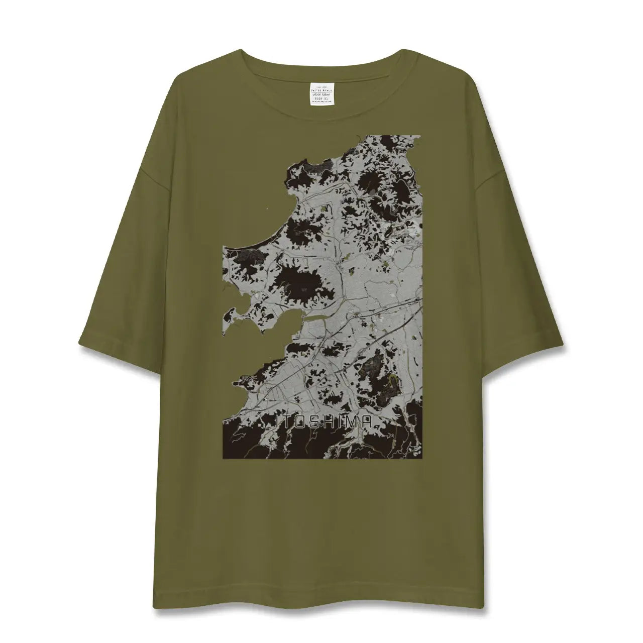 【糸島(福岡県)】地図柄ビッグシルエットTシャツ