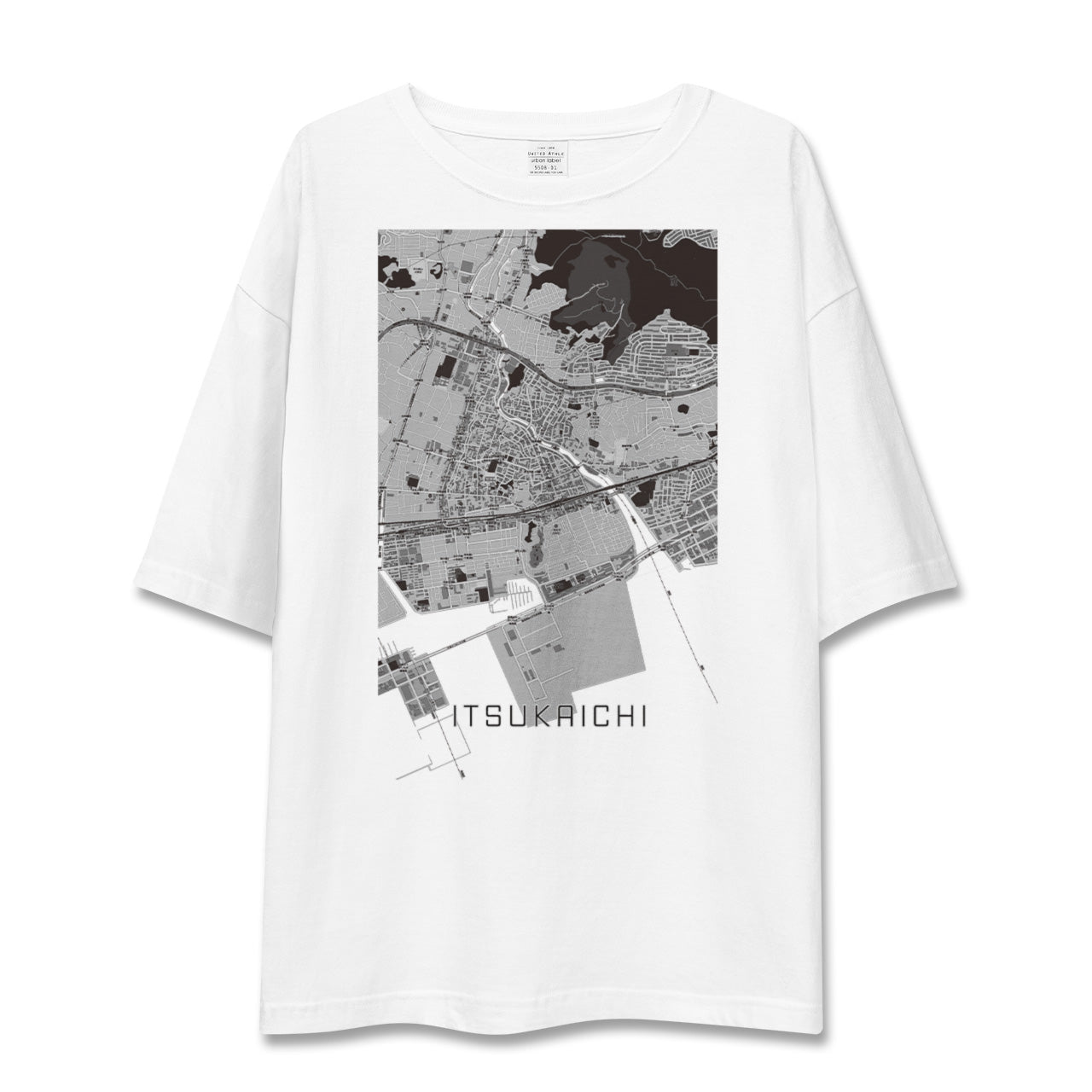 【五日市(広島県)(広島県)】地図柄ビッグシルエットTシャツ