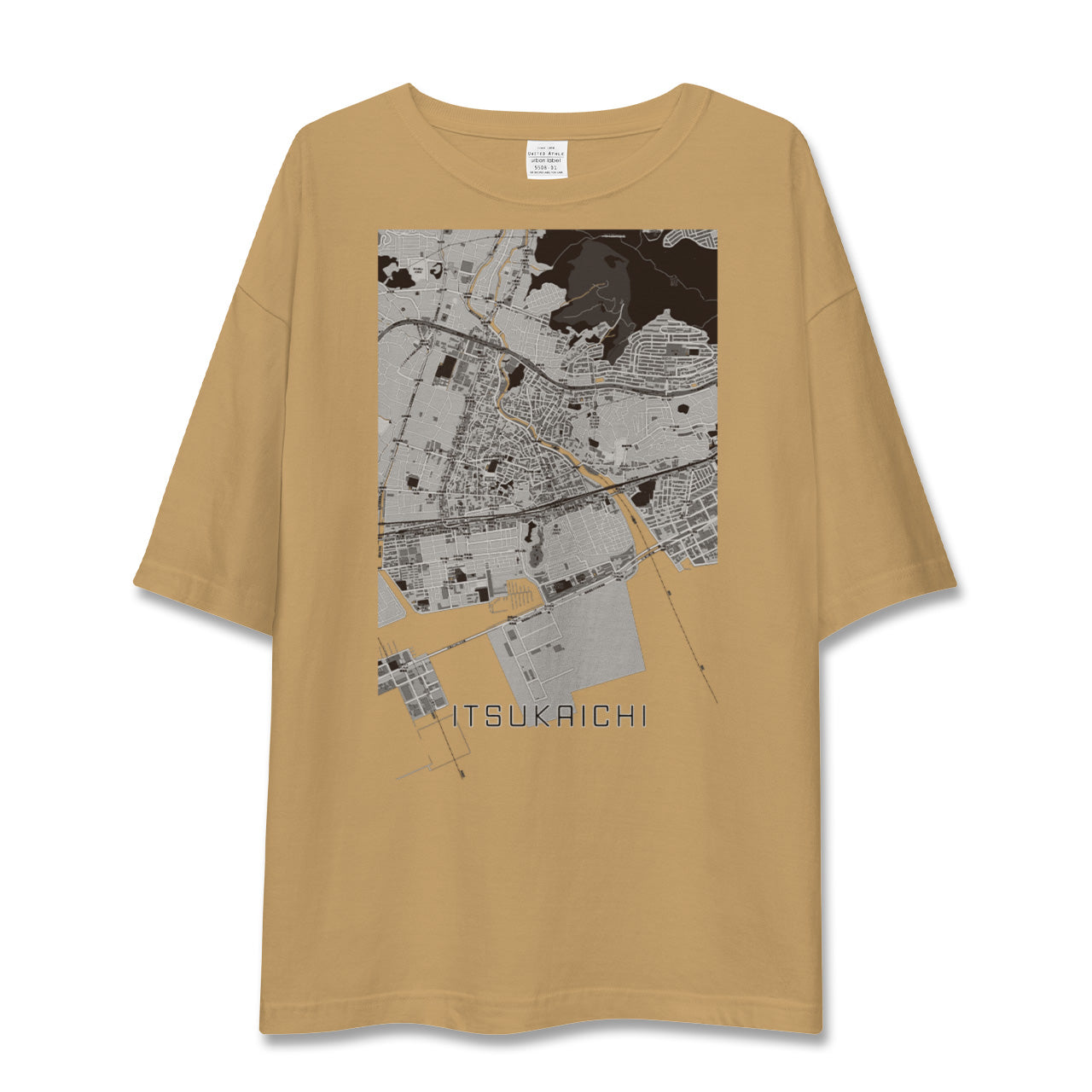 【五日市(広島県)(広島県)】地図柄ビッグシルエットTシャツ