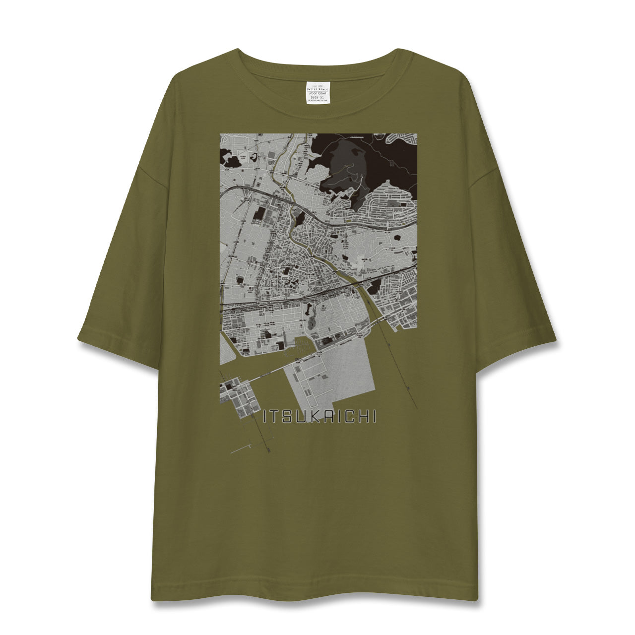 【五日市(広島県)(広島県)】地図柄ビッグシルエットTシャツ