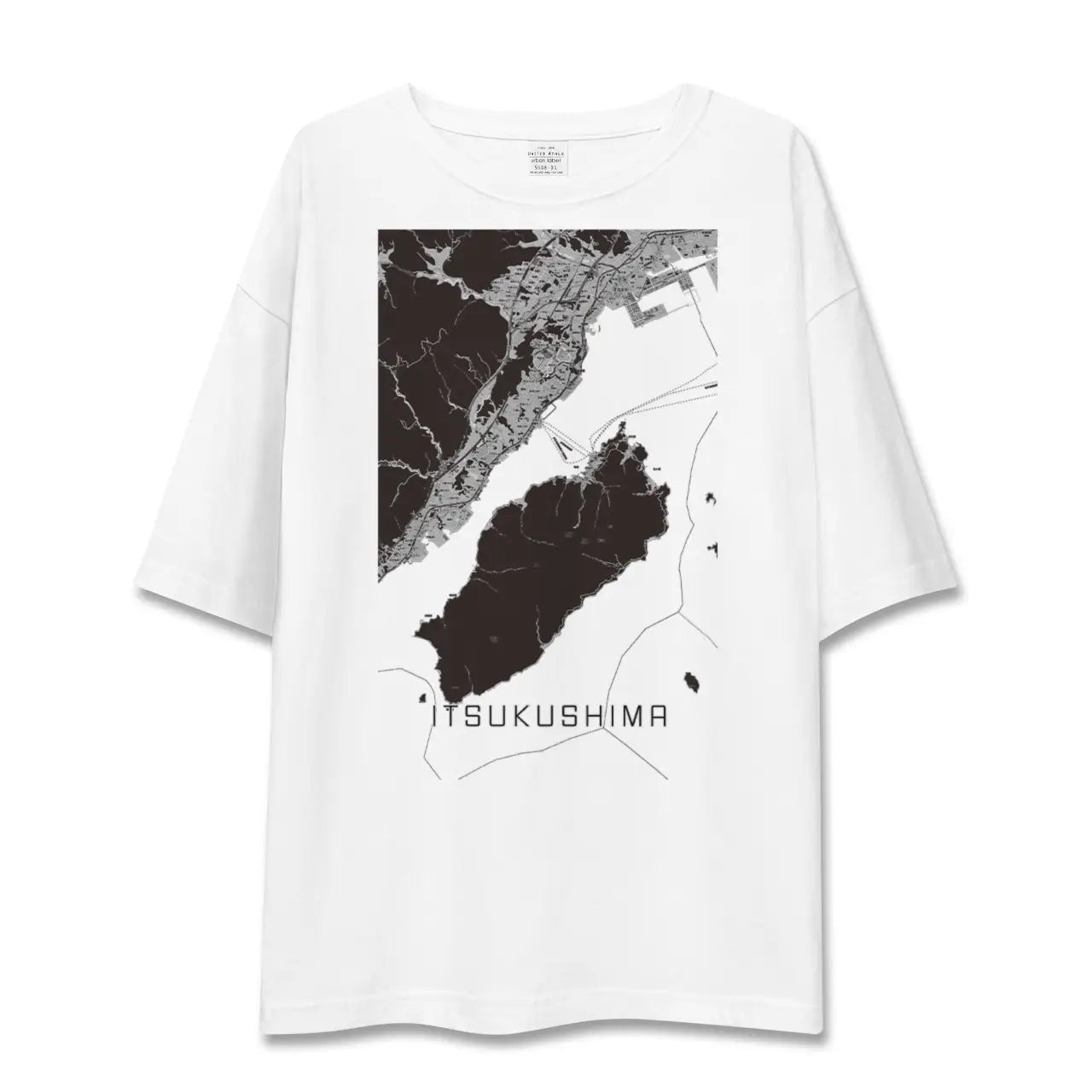 【厳島(広島県)】地図柄ビッグシルエットTシャツ
