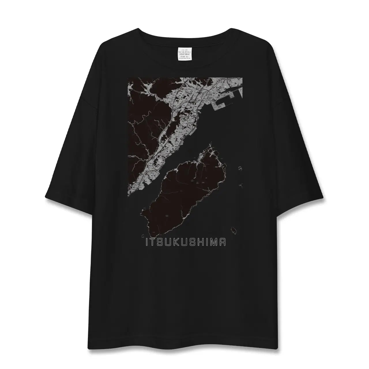 【厳島(広島県)】地図柄ビッグシルエットTシャツ