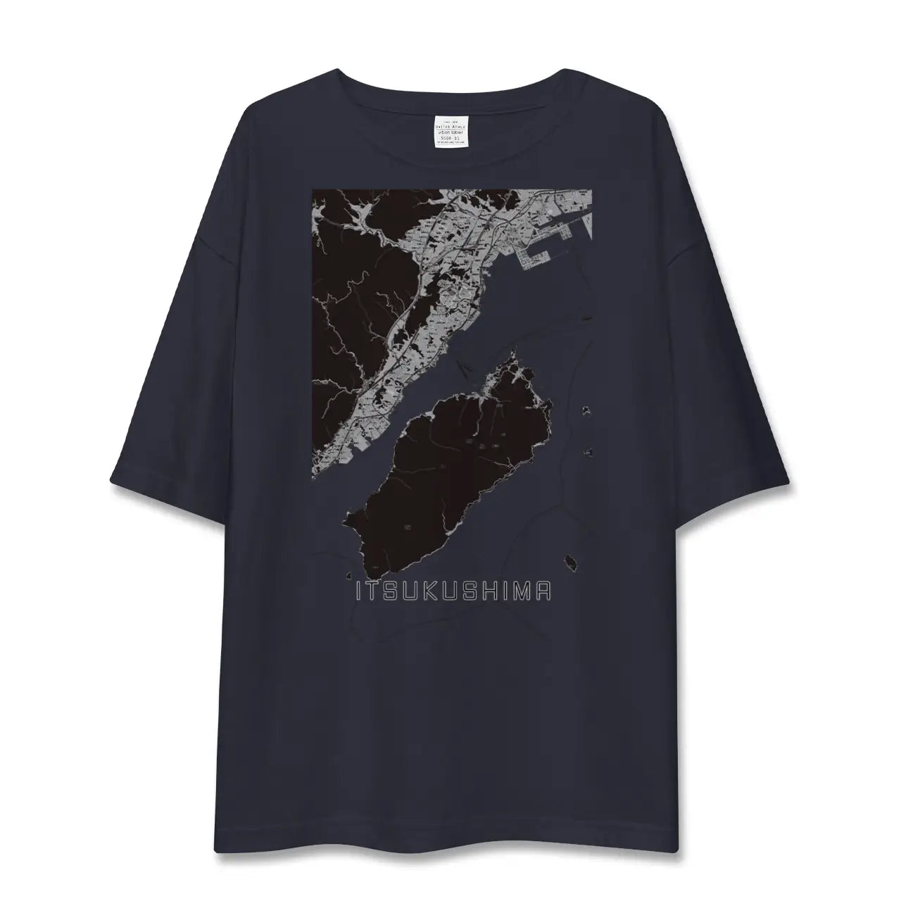 【厳島(広島県)】地図柄ビッグシルエットTシャツ