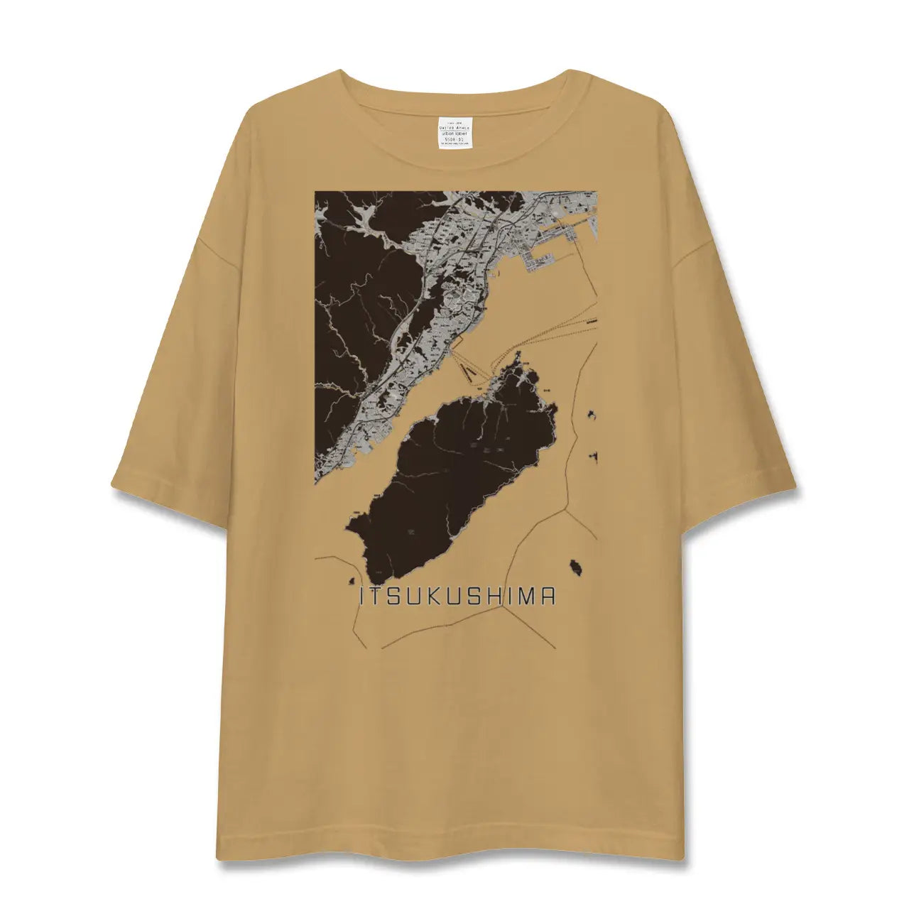 【厳島(広島県)】地図柄ビッグシルエットTシャツ
