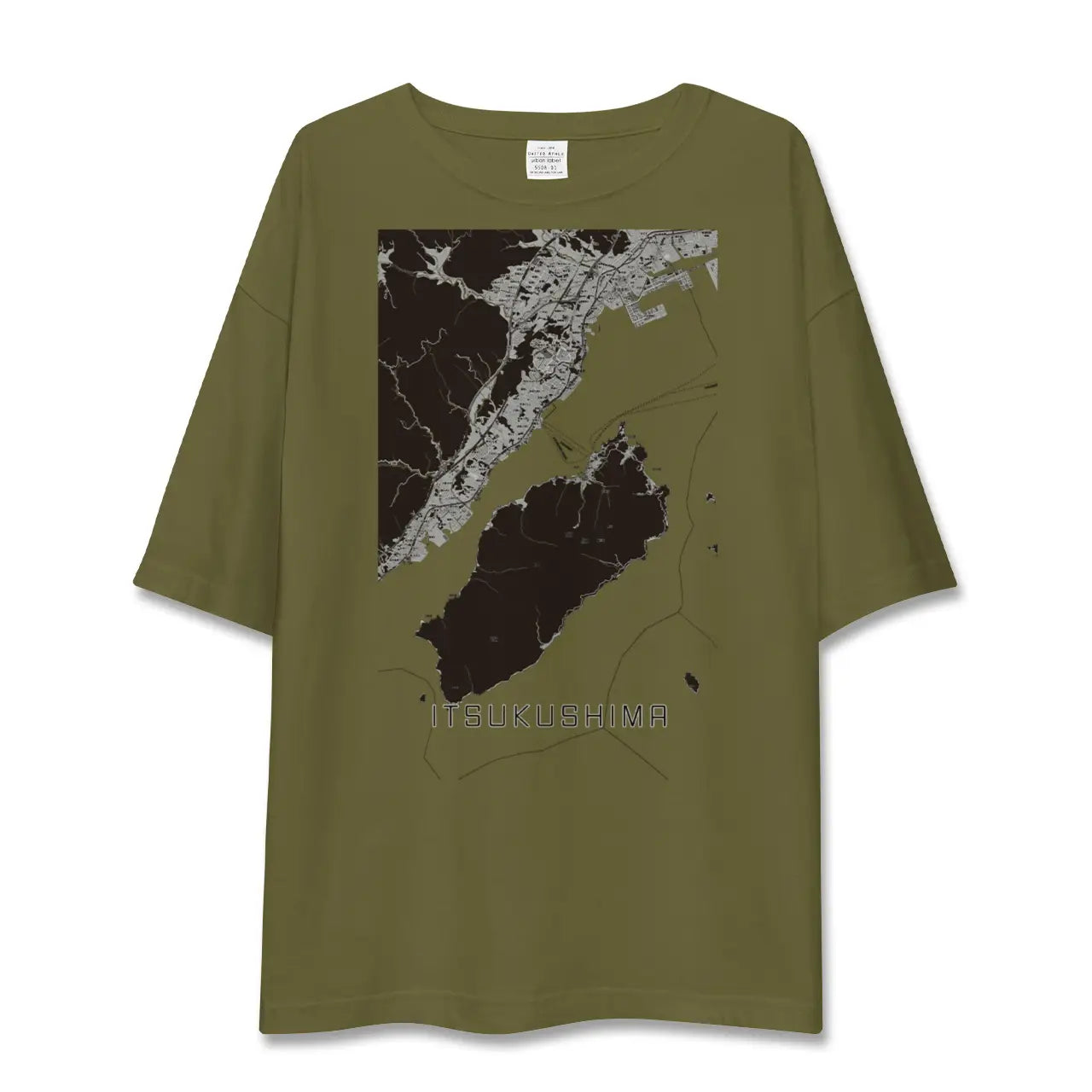 【厳島(広島県)】地図柄ビッグシルエットTシャツ