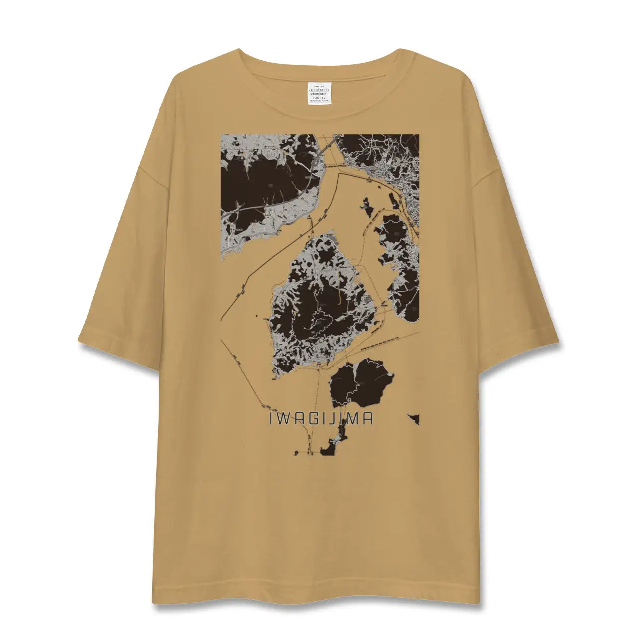 【岩城島(愛媛県)】地図柄ビッグシルエットTシャツ