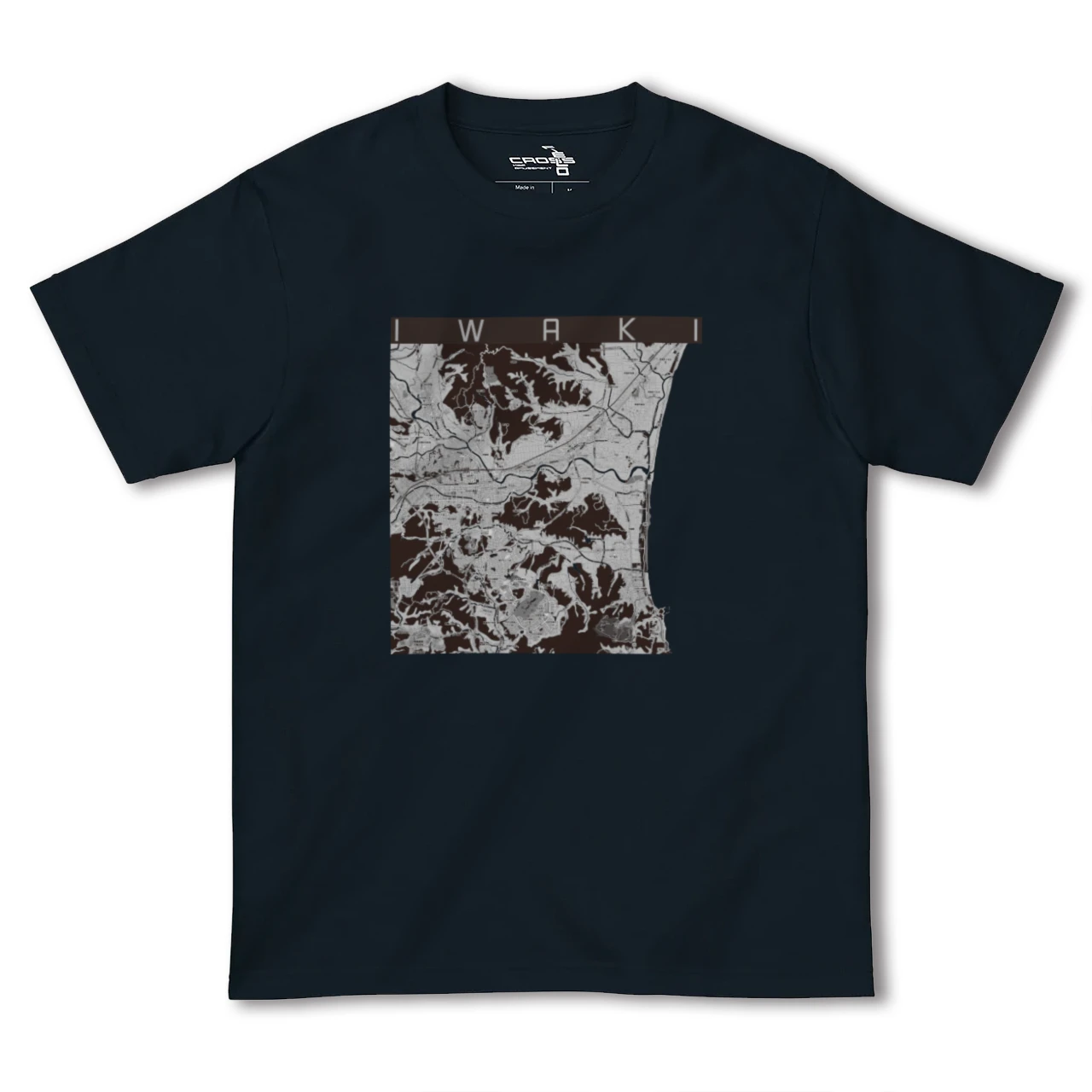 【いわき(福島県)】地図柄ヘビーウェイトTシャツ