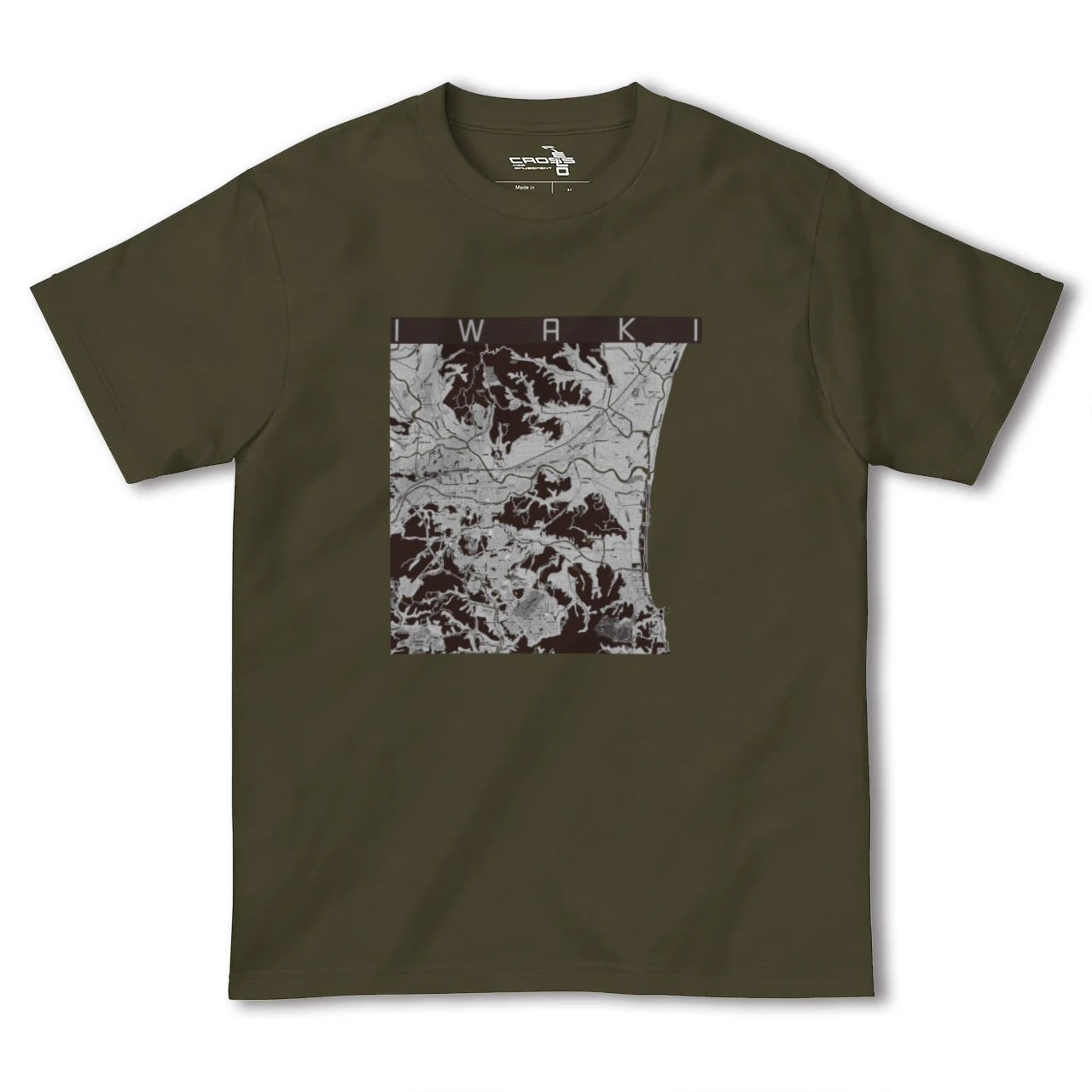 【いわき(福島県)】地図柄ヘビーウェイトTシャツ