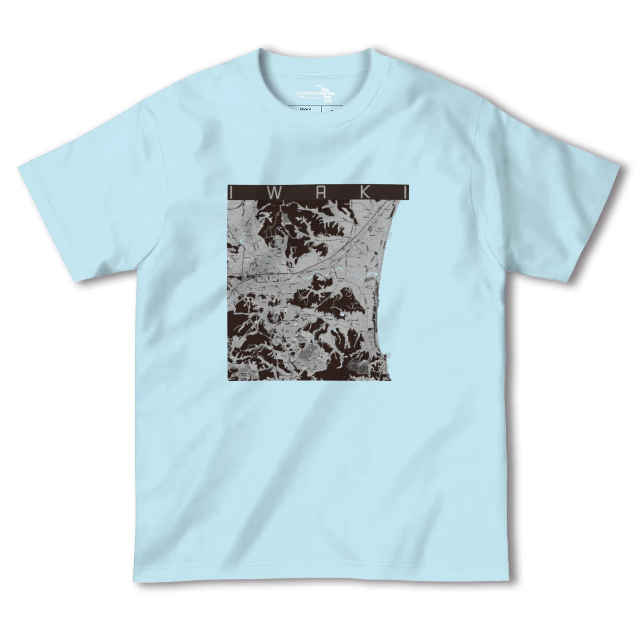 【いわき(福島県)】地図柄ヘビーウェイトTシャツ