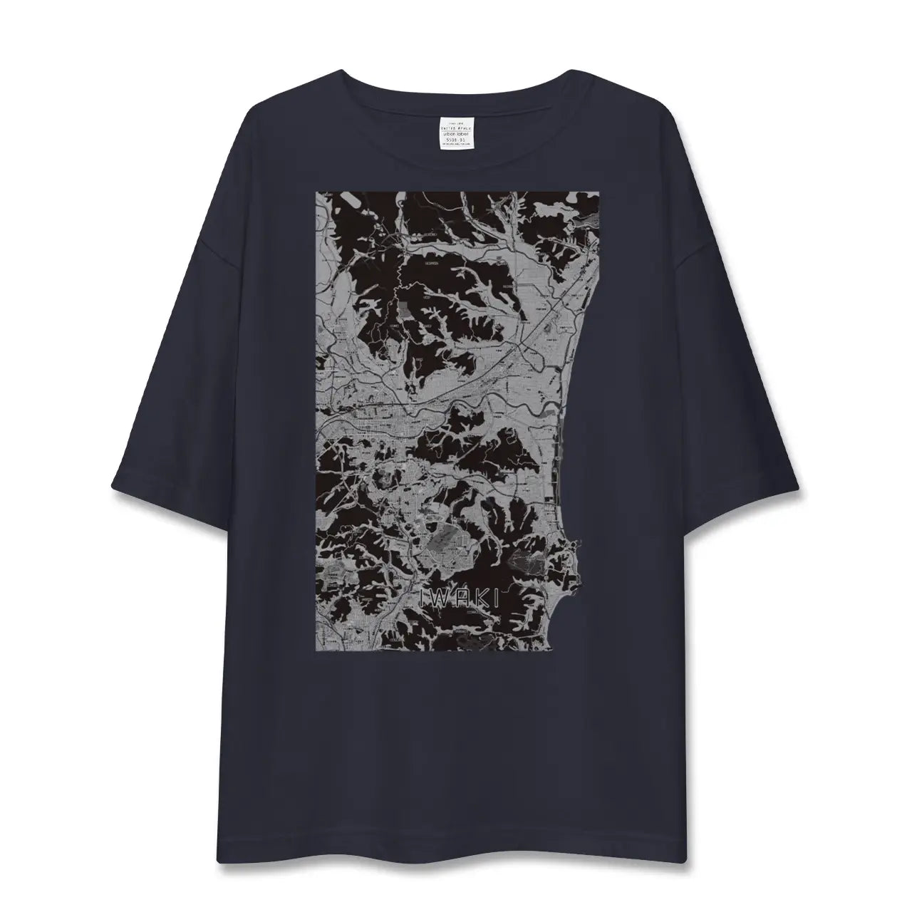 【いわき(福島県)】地図柄ビッグシルエットTシャツ