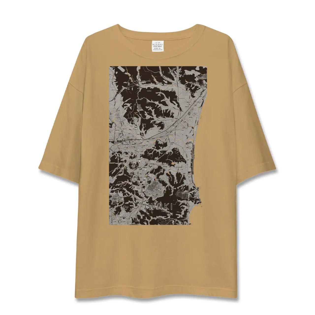 【いわき(福島県)】地図柄ビッグシルエットTシャツ