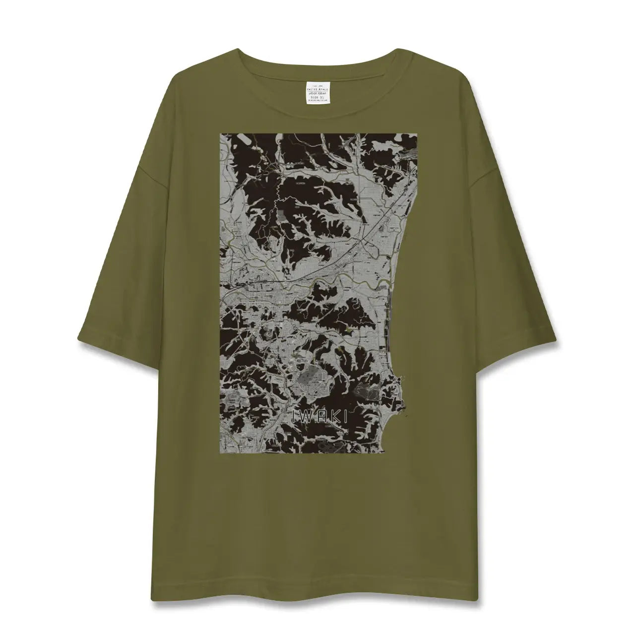 【いわき(福島県)】地図柄ビッグシルエットTシャツ