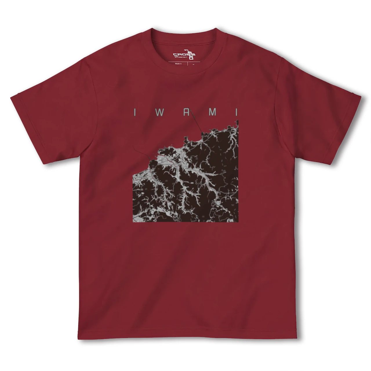 【岩美(鳥取県)】地図柄ヘビーウェイトTシャツ