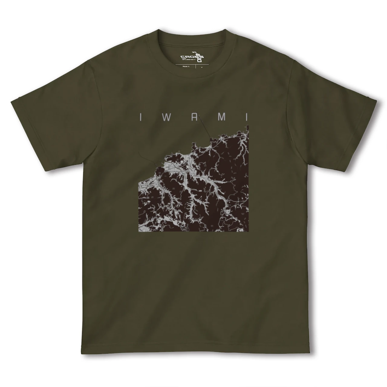 【岩美(鳥取県)】地図柄ヘビーウェイトTシャツ
