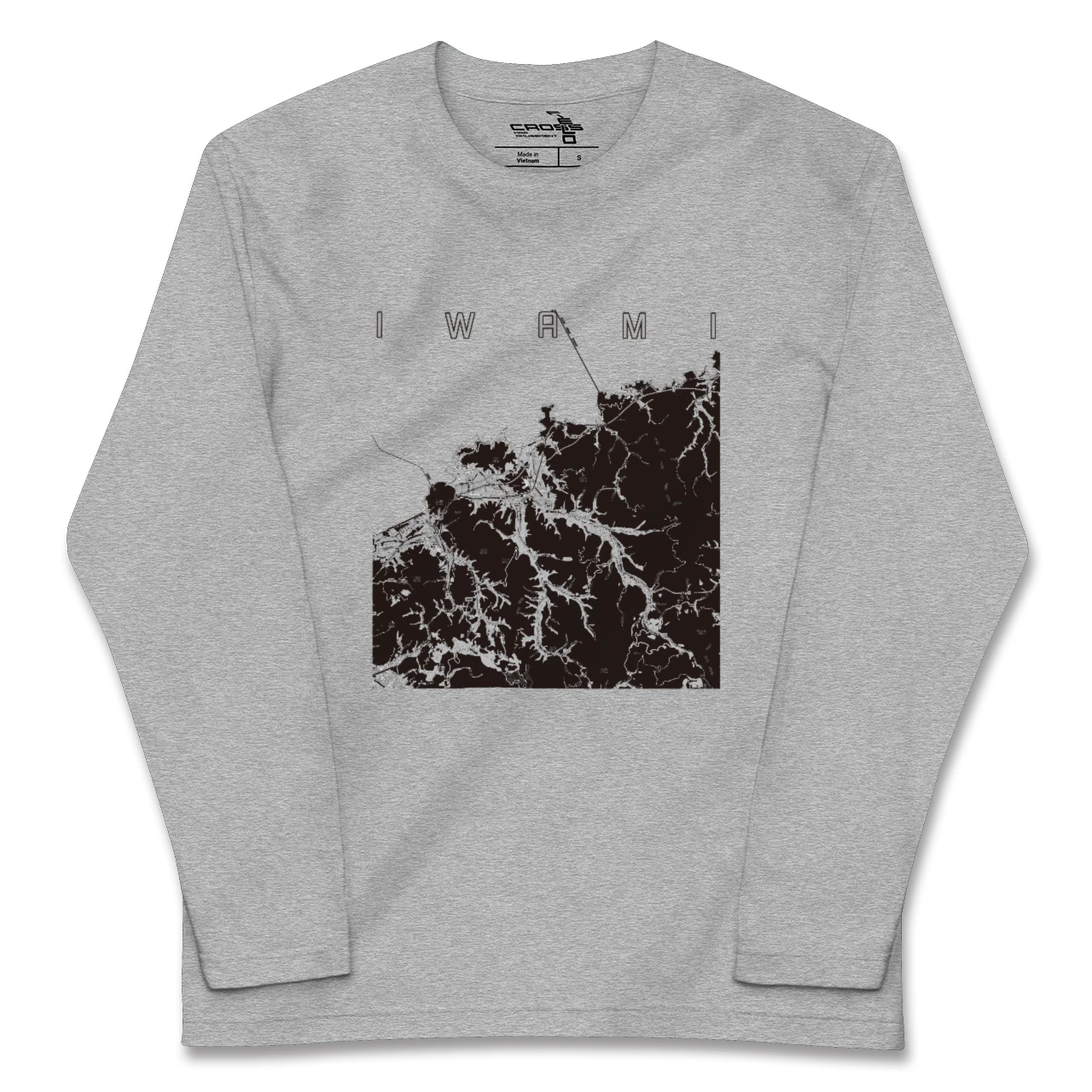 【岩美(鳥取県)】地図柄ロングスリーブTシャツ
