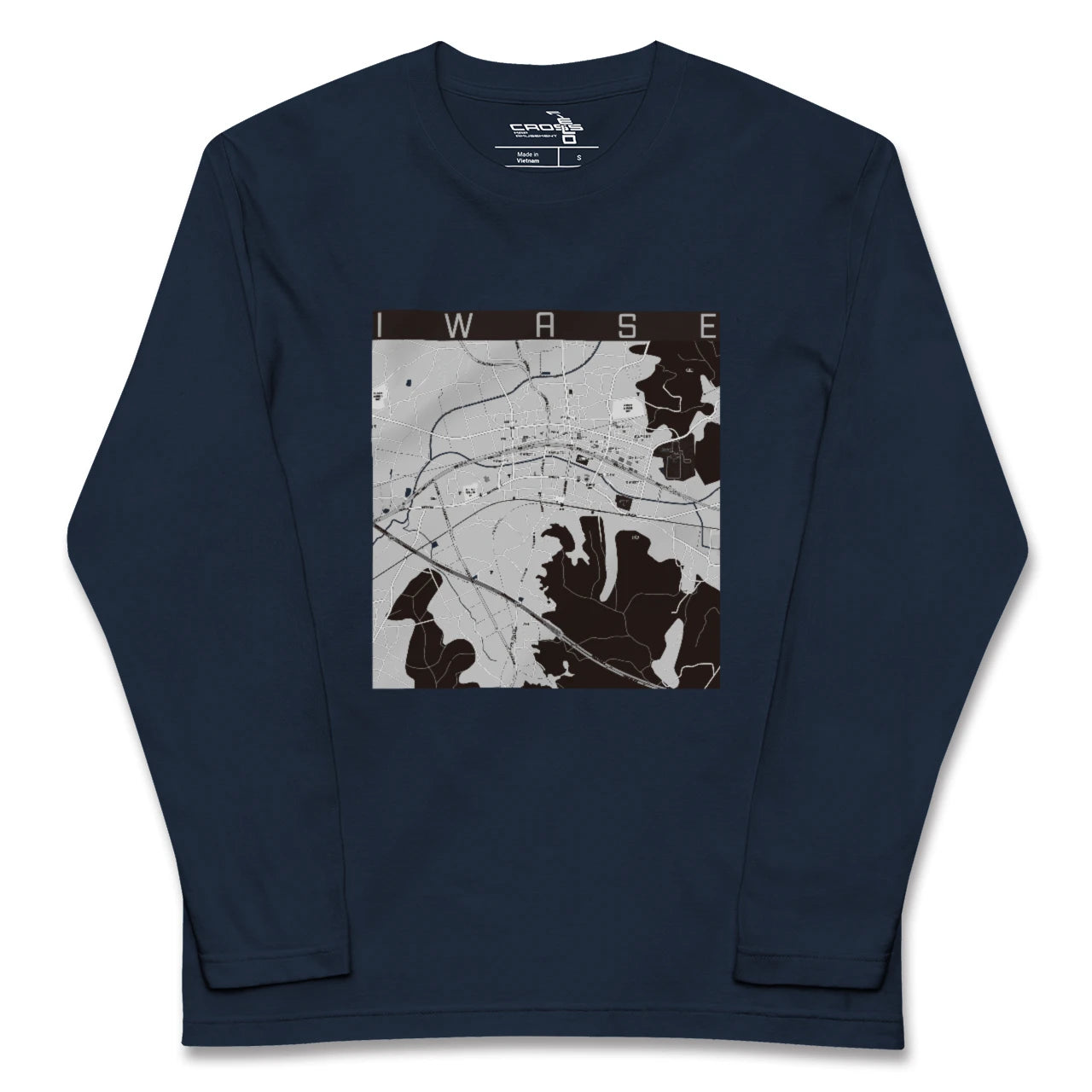 【岩瀬(茨城県)】地図柄ロングスリーブTシャツ