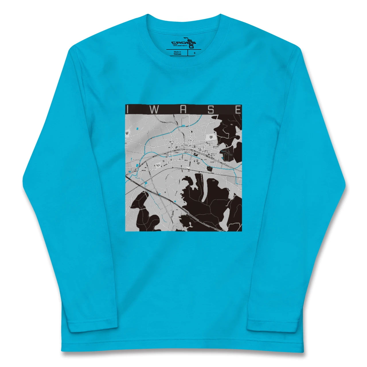 【岩瀬(茨城県)】地図柄ロングスリーブTシャツ