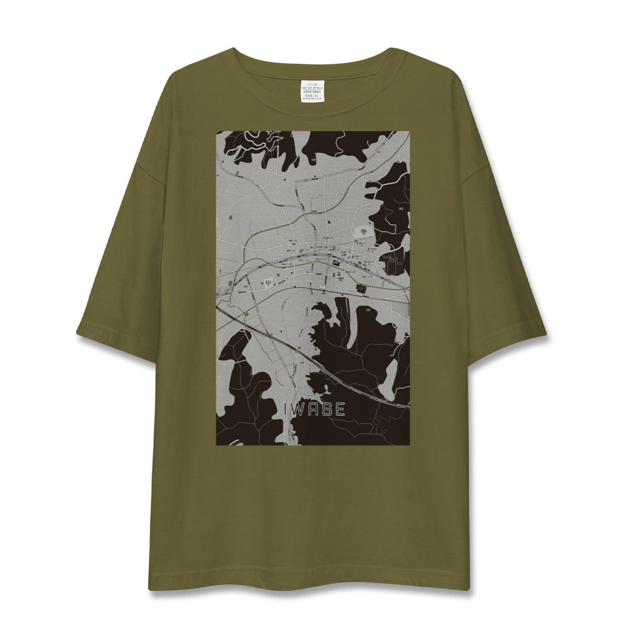 【岩瀬(茨城県)】地図柄ビッグシルエットTシャツ