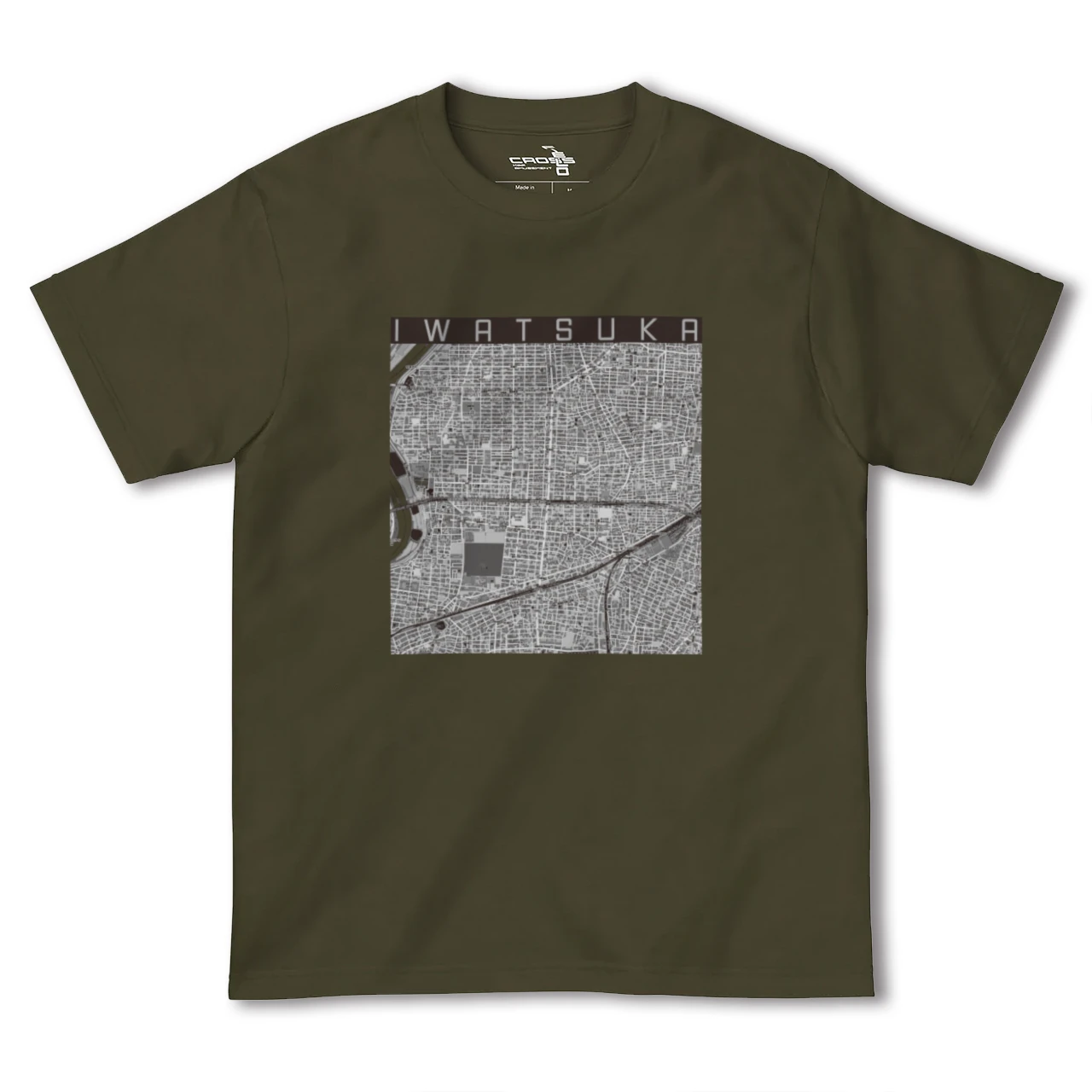 【岩塚(愛知県)】地図柄ヘビーウェイトTシャツ