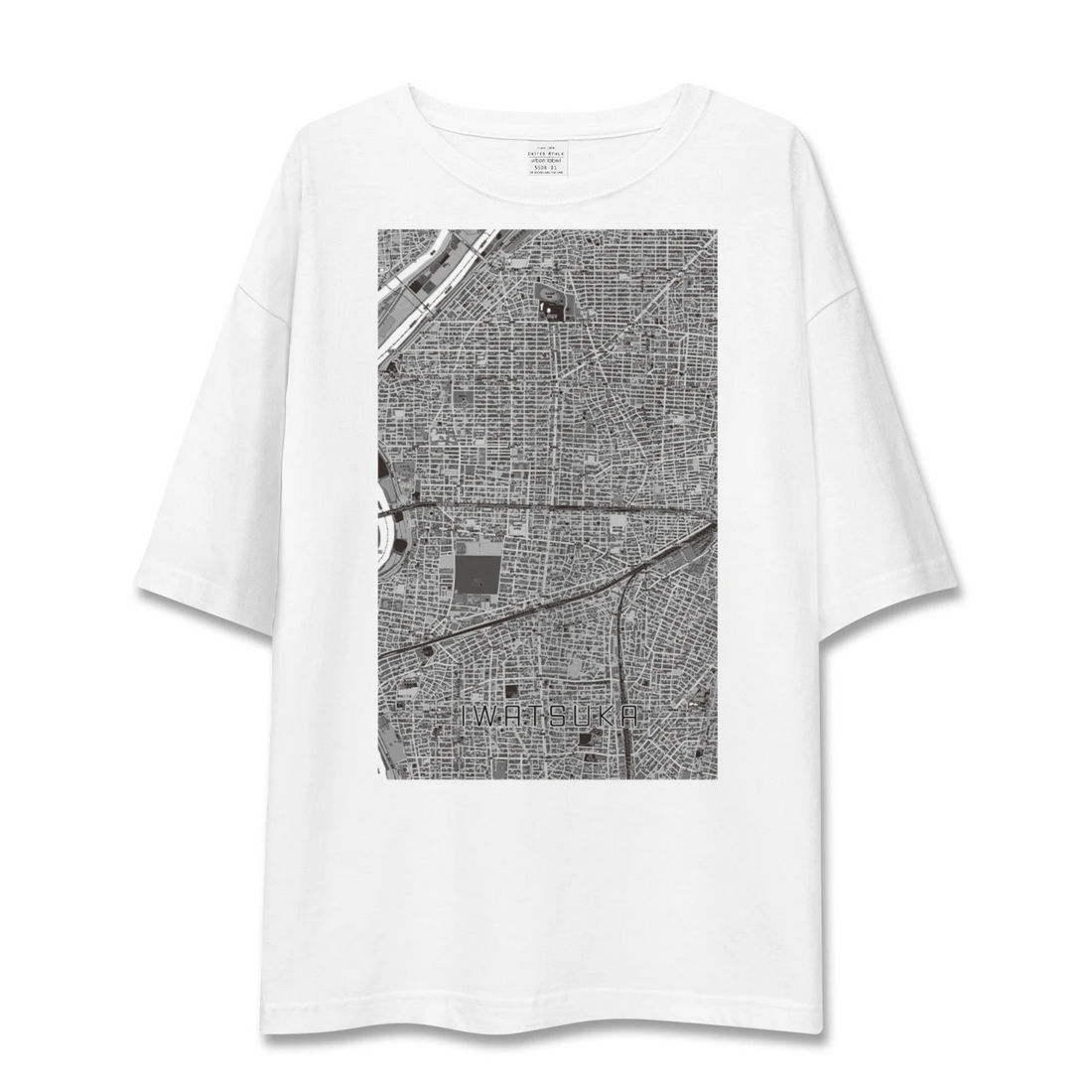 【岩塚(愛知県)】地図柄ビッグシルエットTシャツ