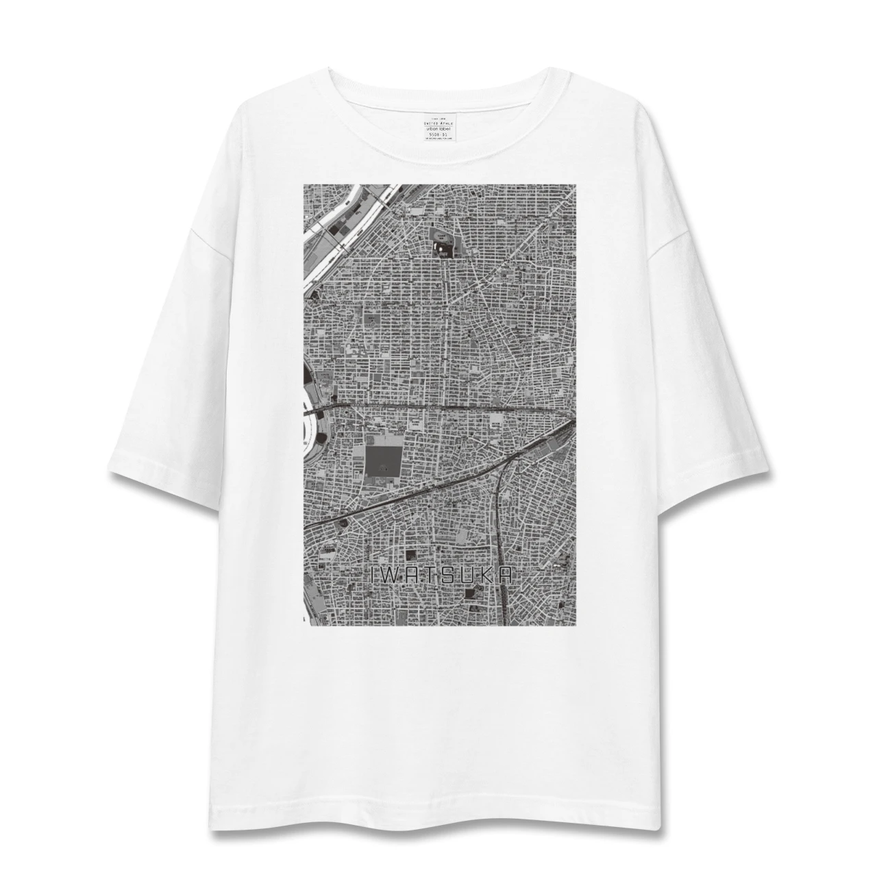 【岩塚(愛知県)】地図柄ビッグシルエットTシャツ