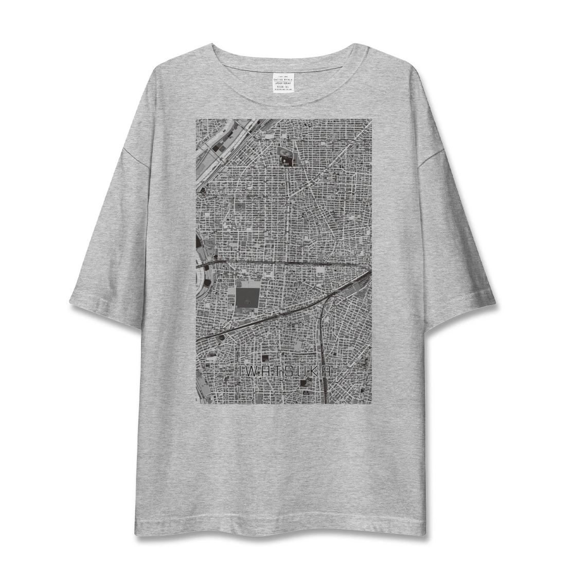 【岩塚(愛知県)】地図柄ビッグシルエットTシャツ