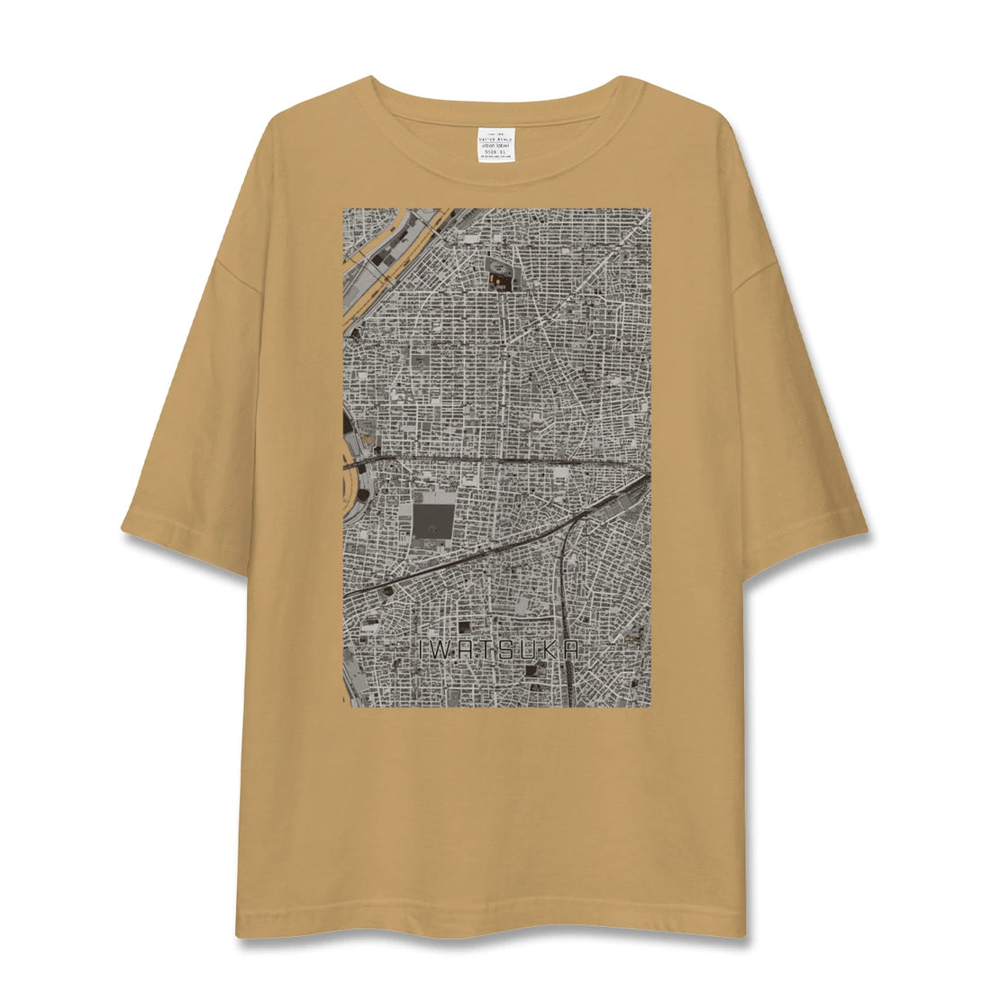 【岩塚(愛知県)】地図柄ビッグシルエットTシャツ