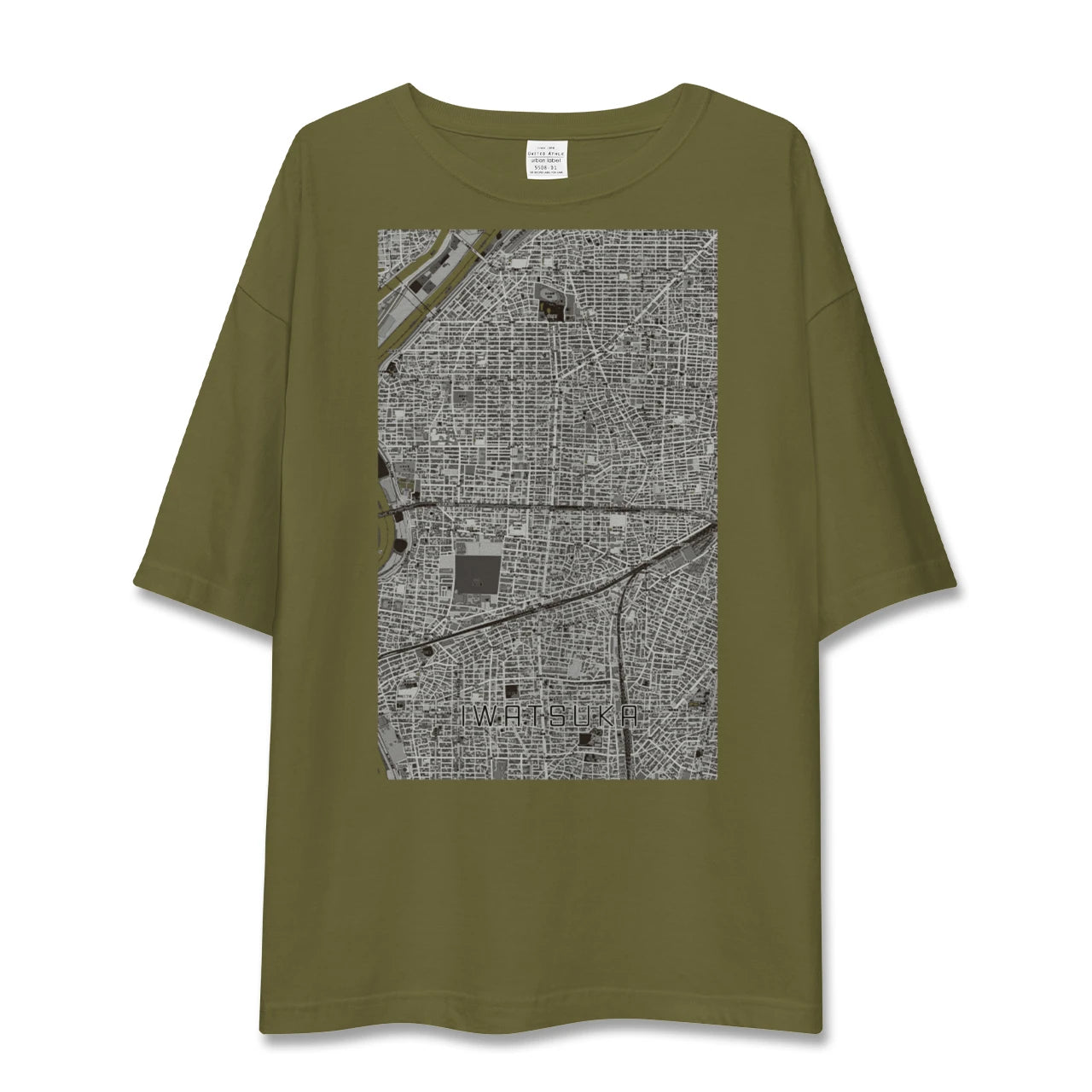 【岩塚(愛知県)】地図柄ビッグシルエットTシャツ