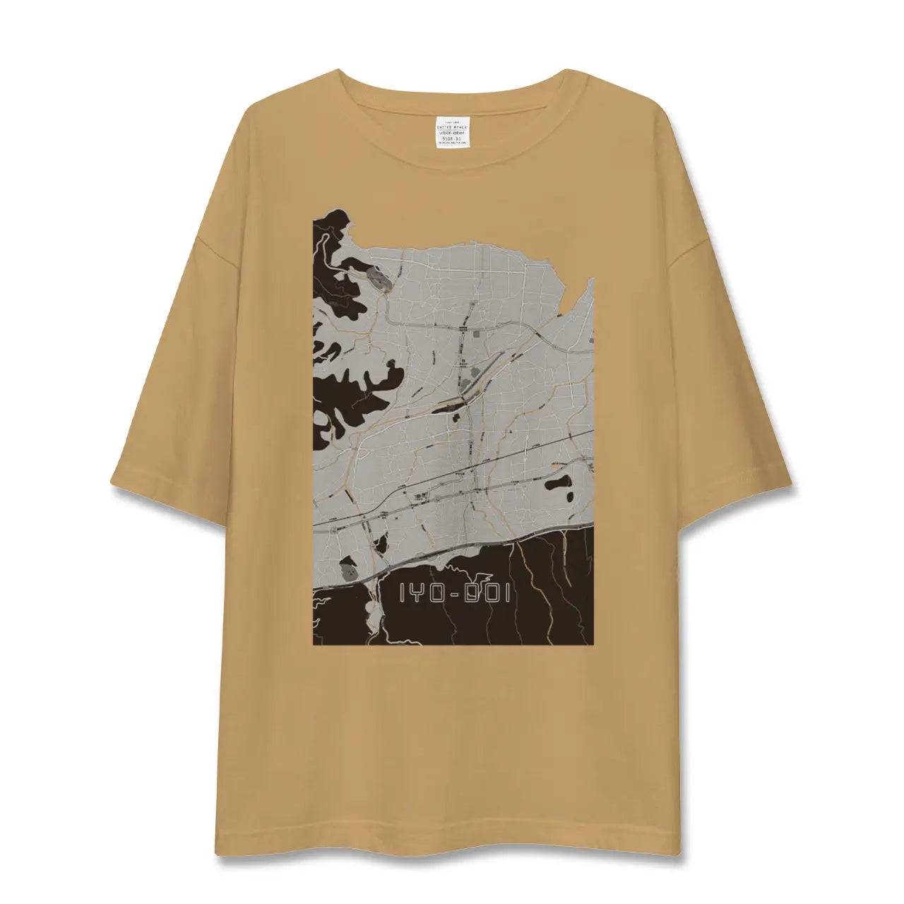 【伊予土居(愛媛県)】地図柄ビッグシルエットTシャツ
