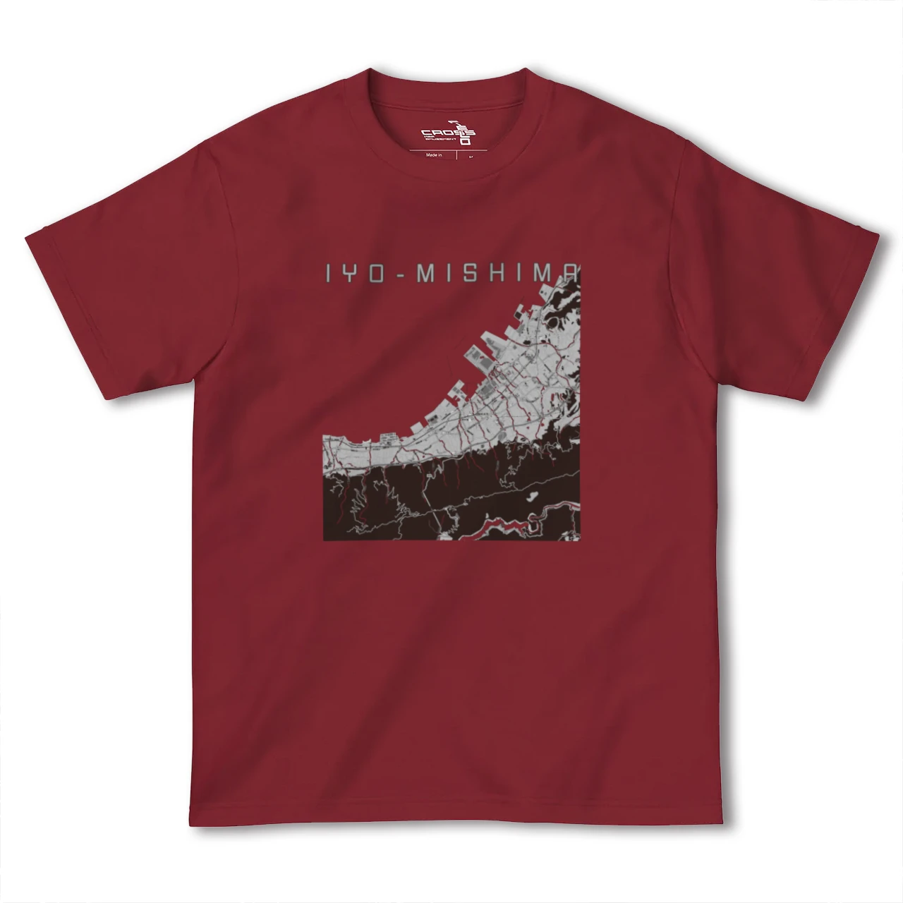 【伊予三島(愛媛県)】地図柄ヘビーウェイトTシャツ