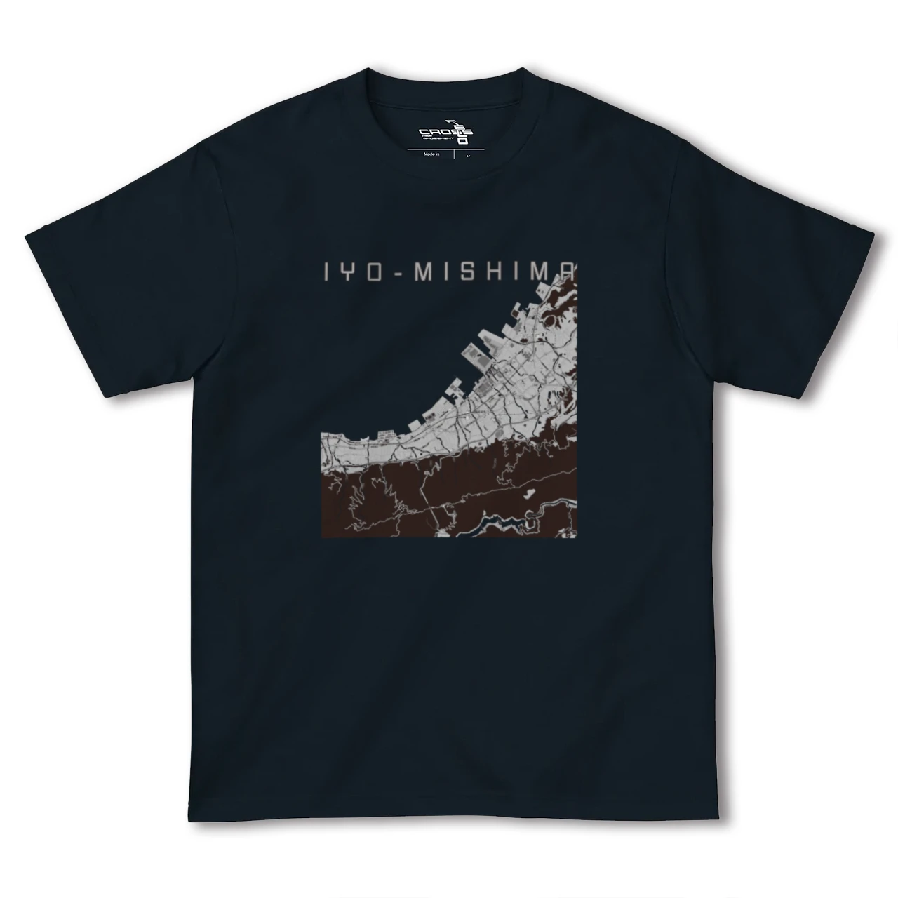 【伊予三島(愛媛県)】地図柄ヘビーウェイトTシャツ