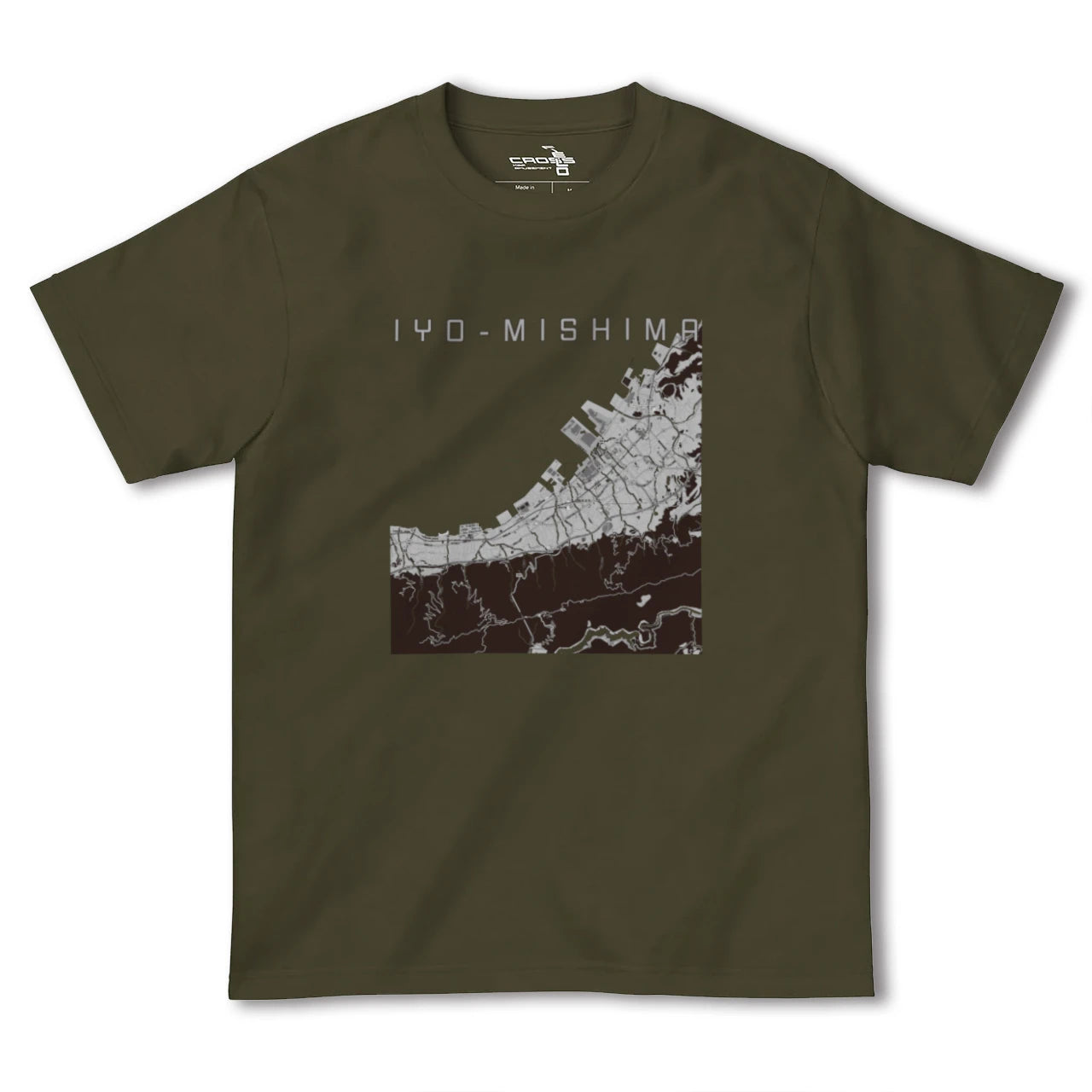 【伊予三島(愛媛県)】地図柄ヘビーウェイトTシャツ