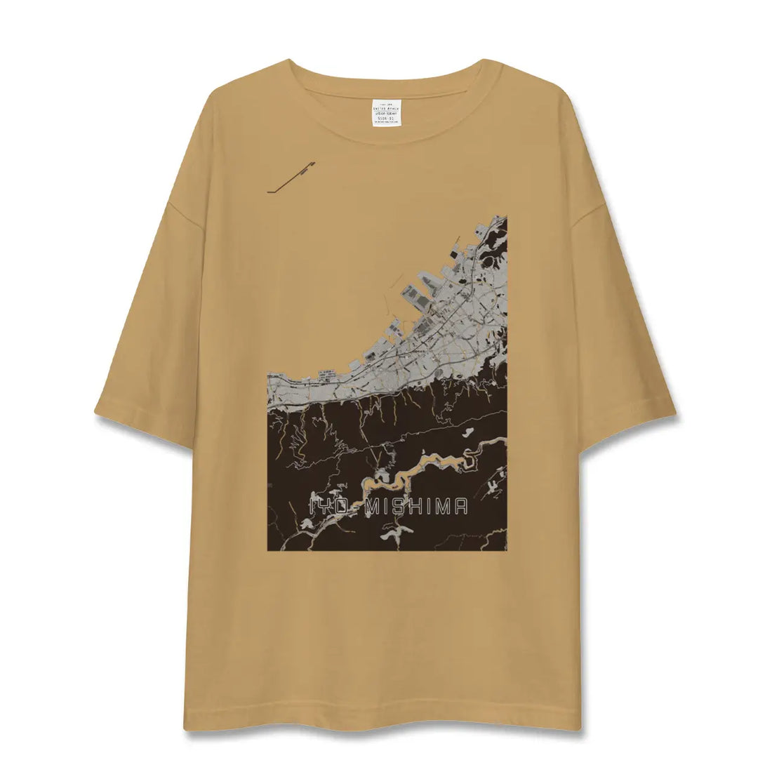【伊予三島(愛媛県)】地図柄ビッグシルエットTシャツ