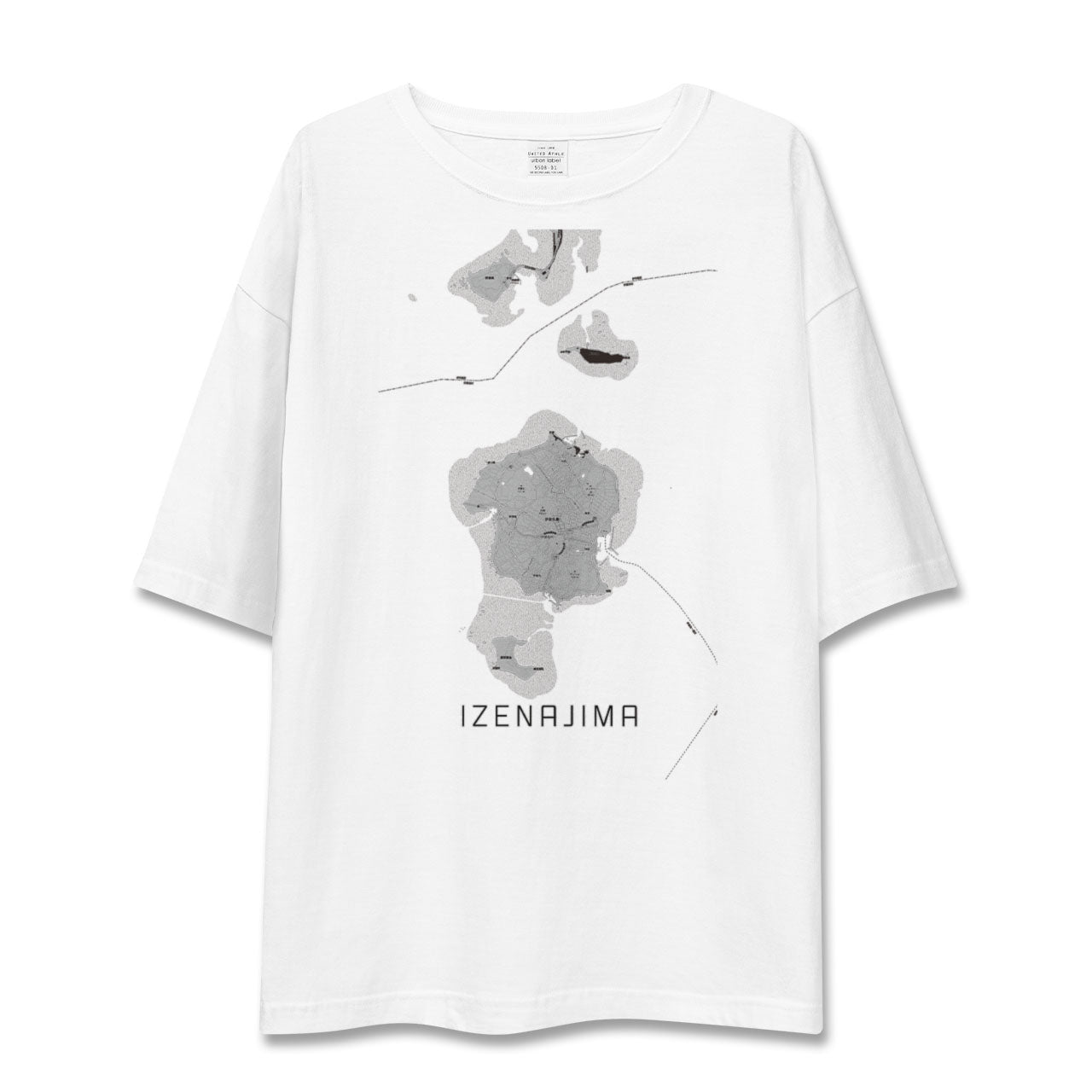 【伊是名島(沖縄県)】地図柄ビッグシルエットTシャツ