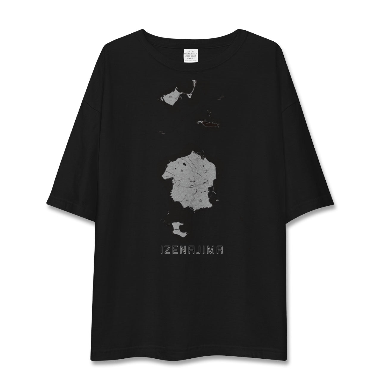 【伊是名島(沖縄県)】地図柄ビッグシルエットTシャツ