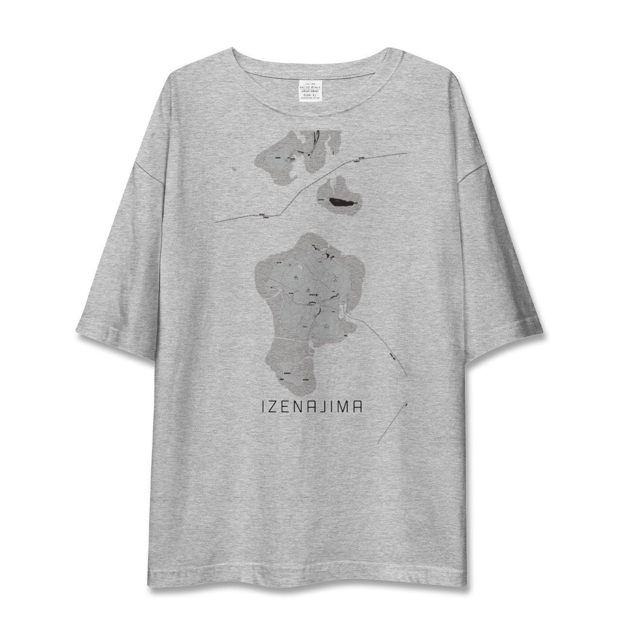 【伊是名島(沖縄県)】地図柄ビッグシルエットTシャツ
